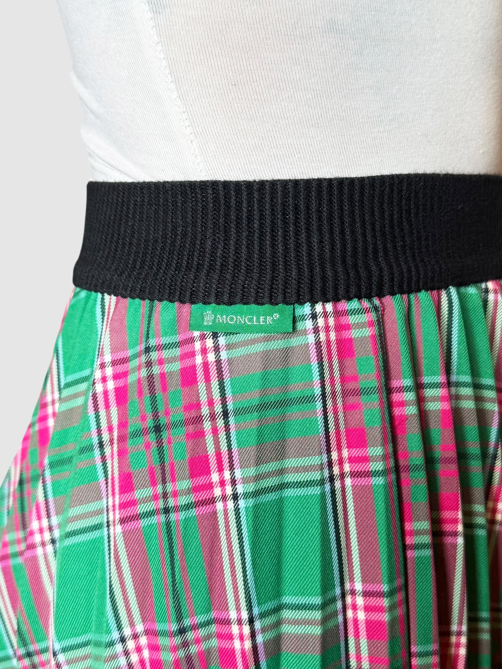 Pleated Check Skirt