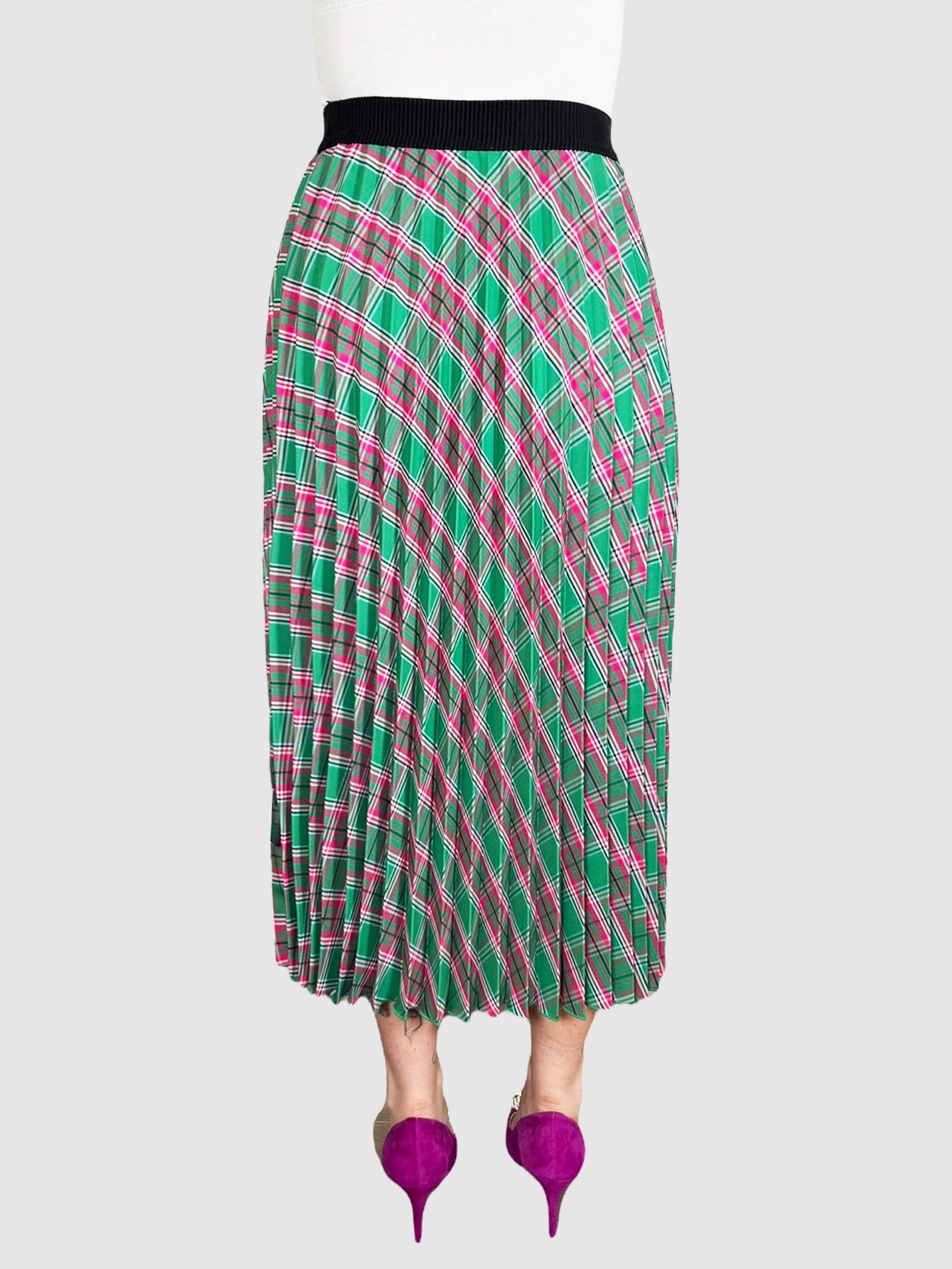 Pleated Check Skirt
