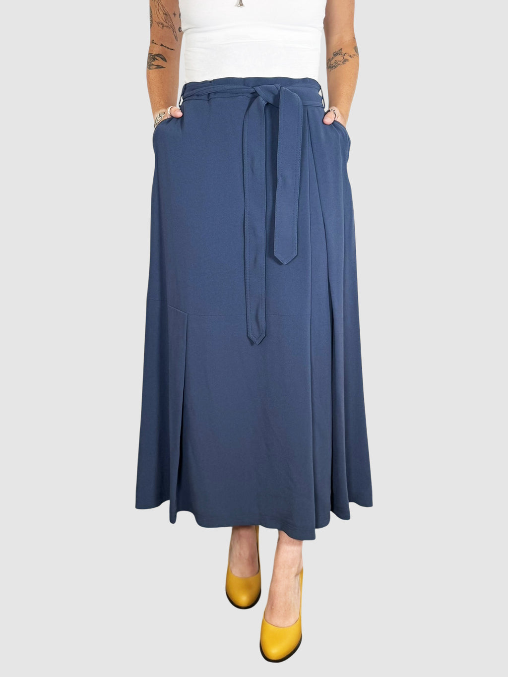 Belted Midi Skirt