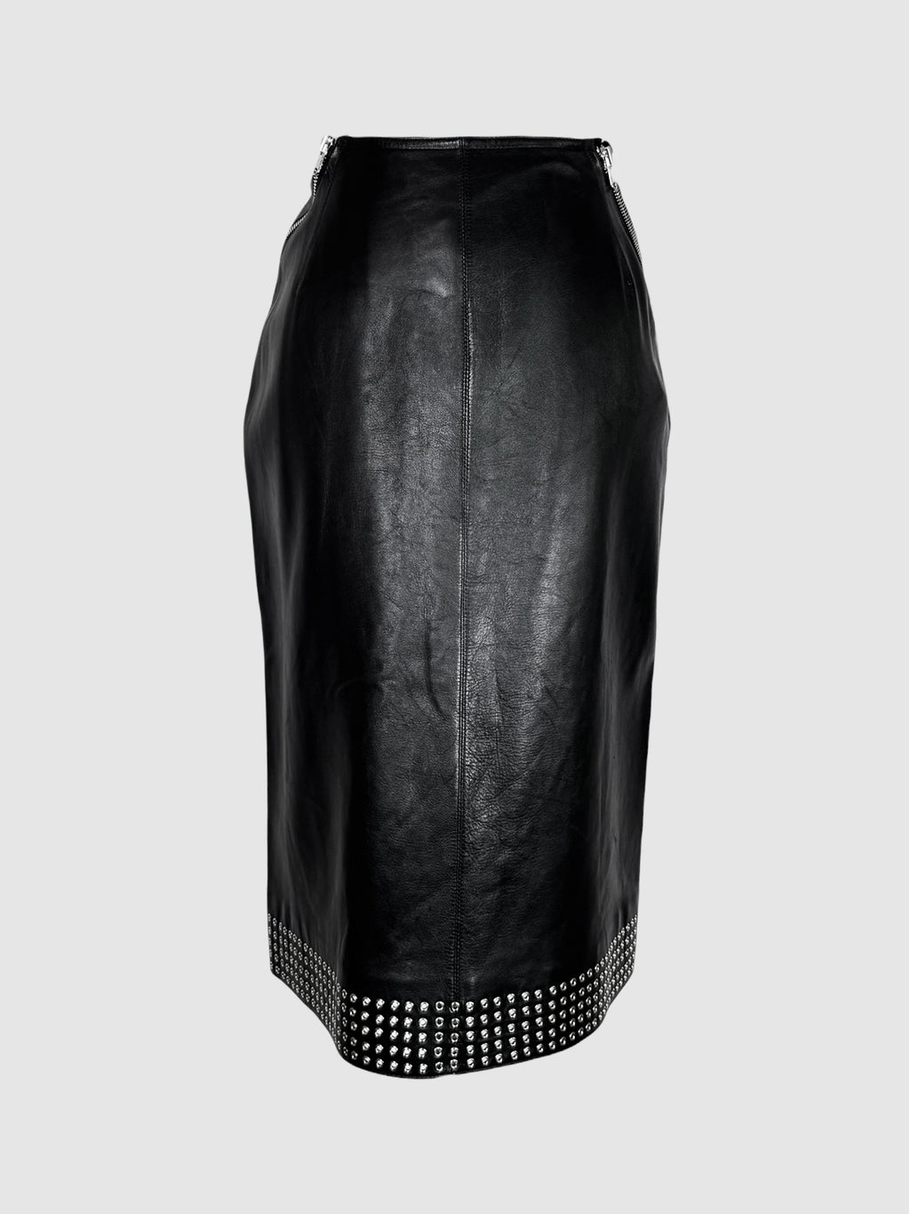 Studded Leather Skirt