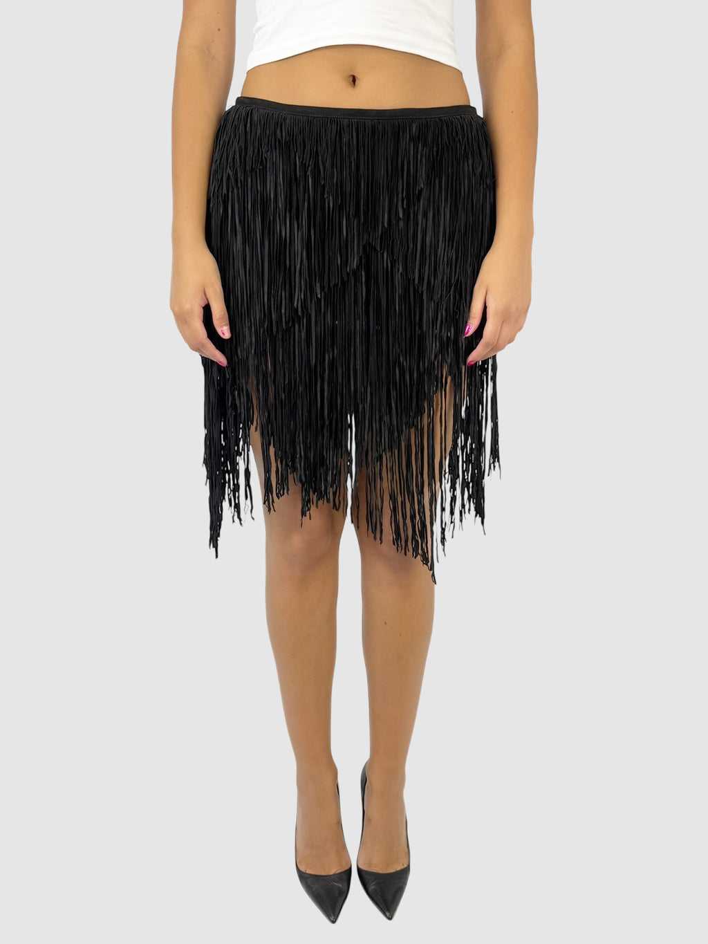 Fringe Mini Skirt