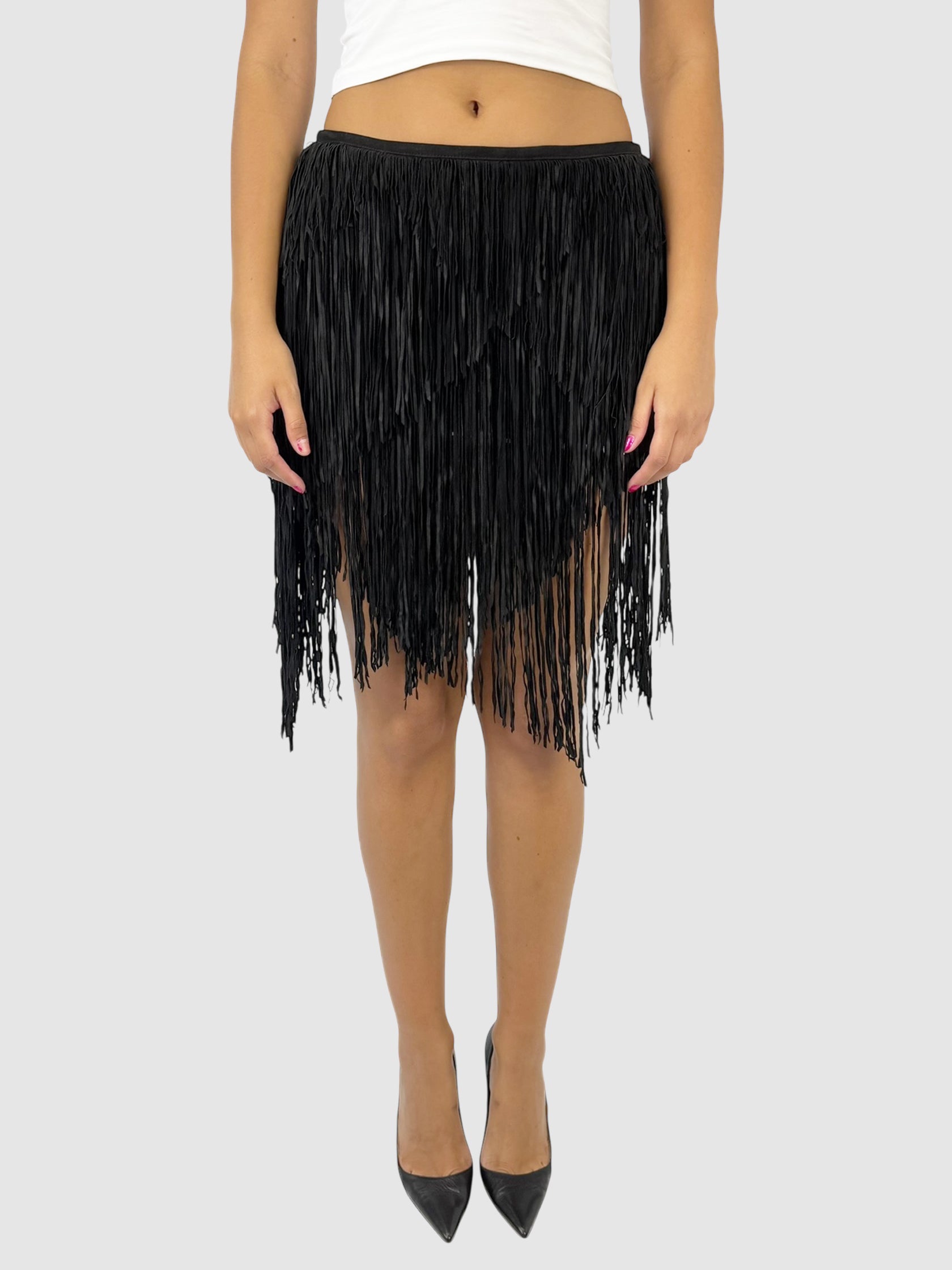 Fringe Mini Skirt