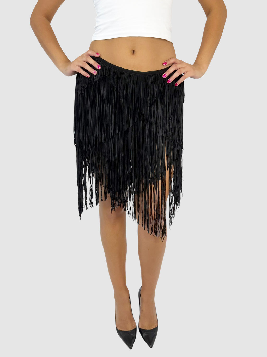 Fringe Mini Skirt