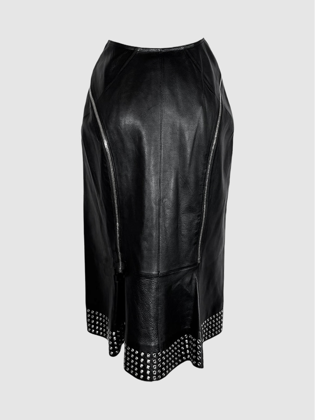 Studded Leather Skirt