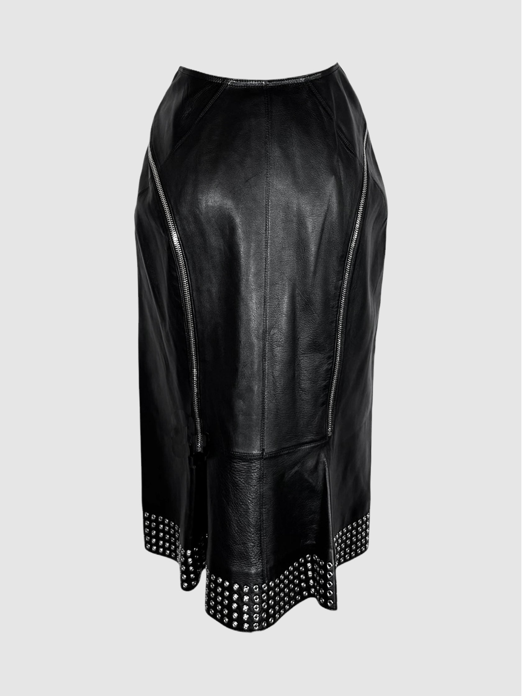 Studded Leather Skirt