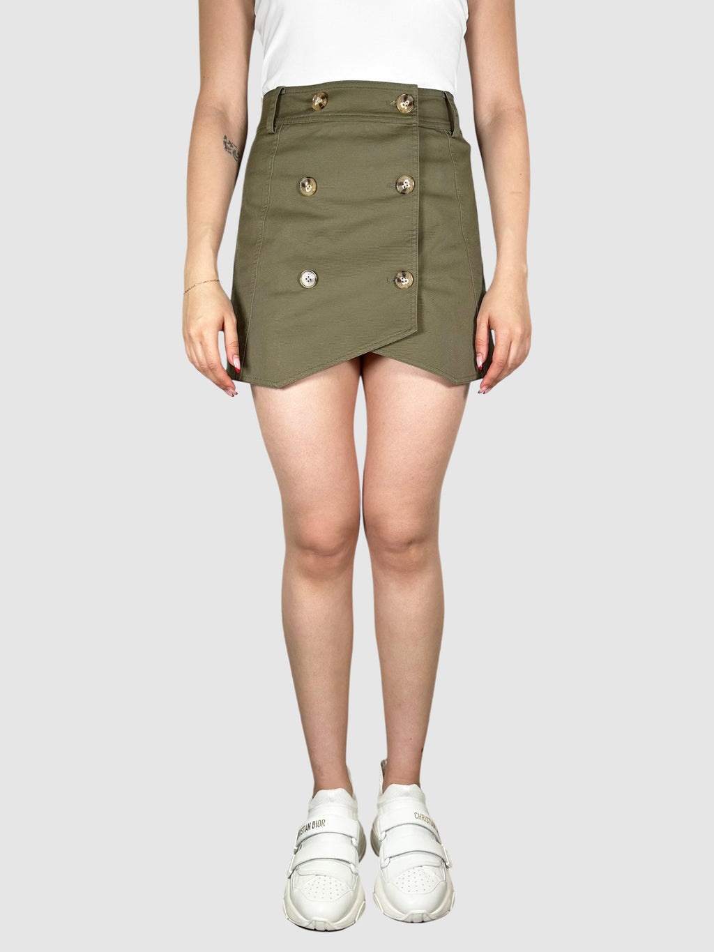 Button-Up Mini Skirt