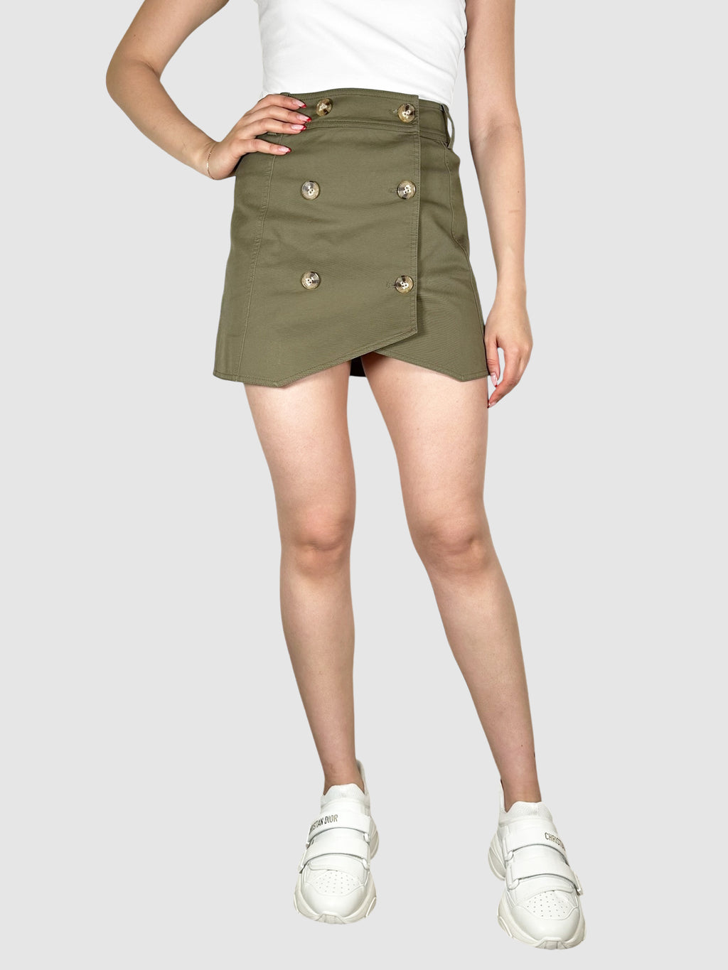 Button-Up Mini Skirt
