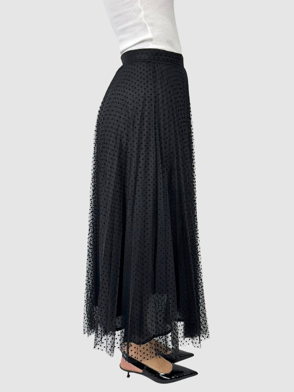 Mesh Pleated Skirt