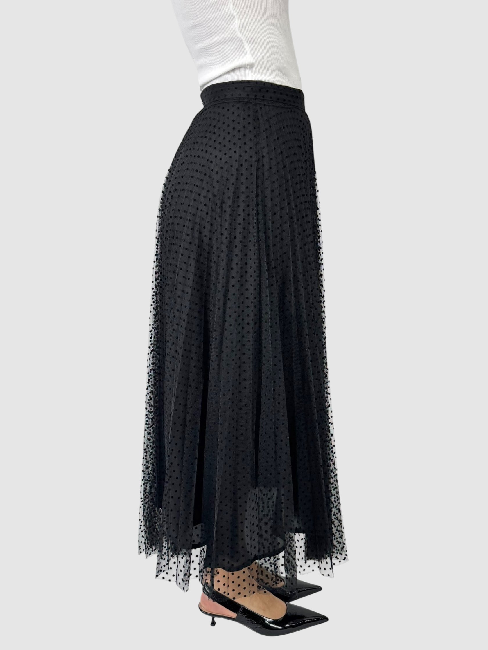 Mesh Pleated Skirt