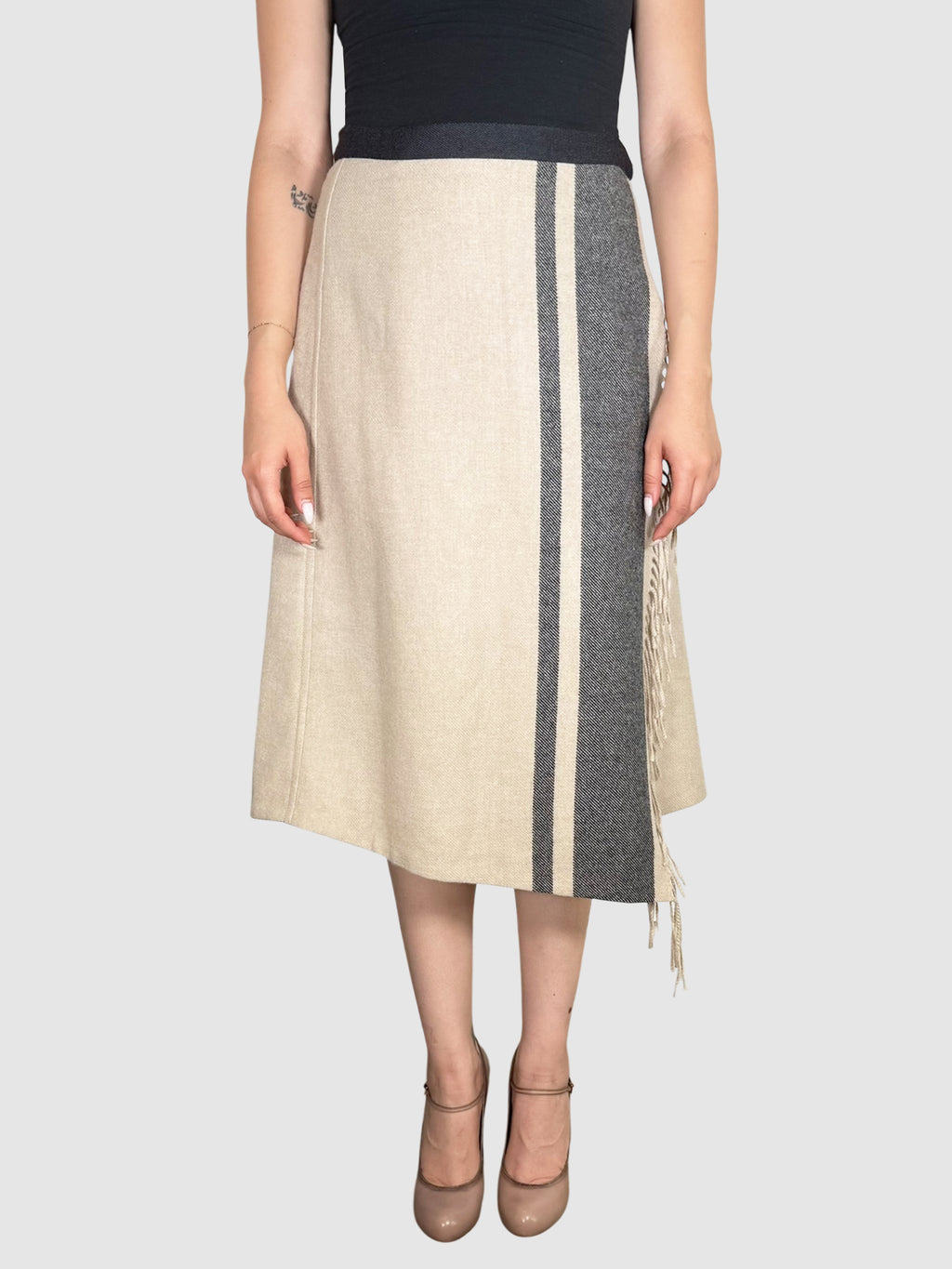 Asymmetrical Wool Skirt