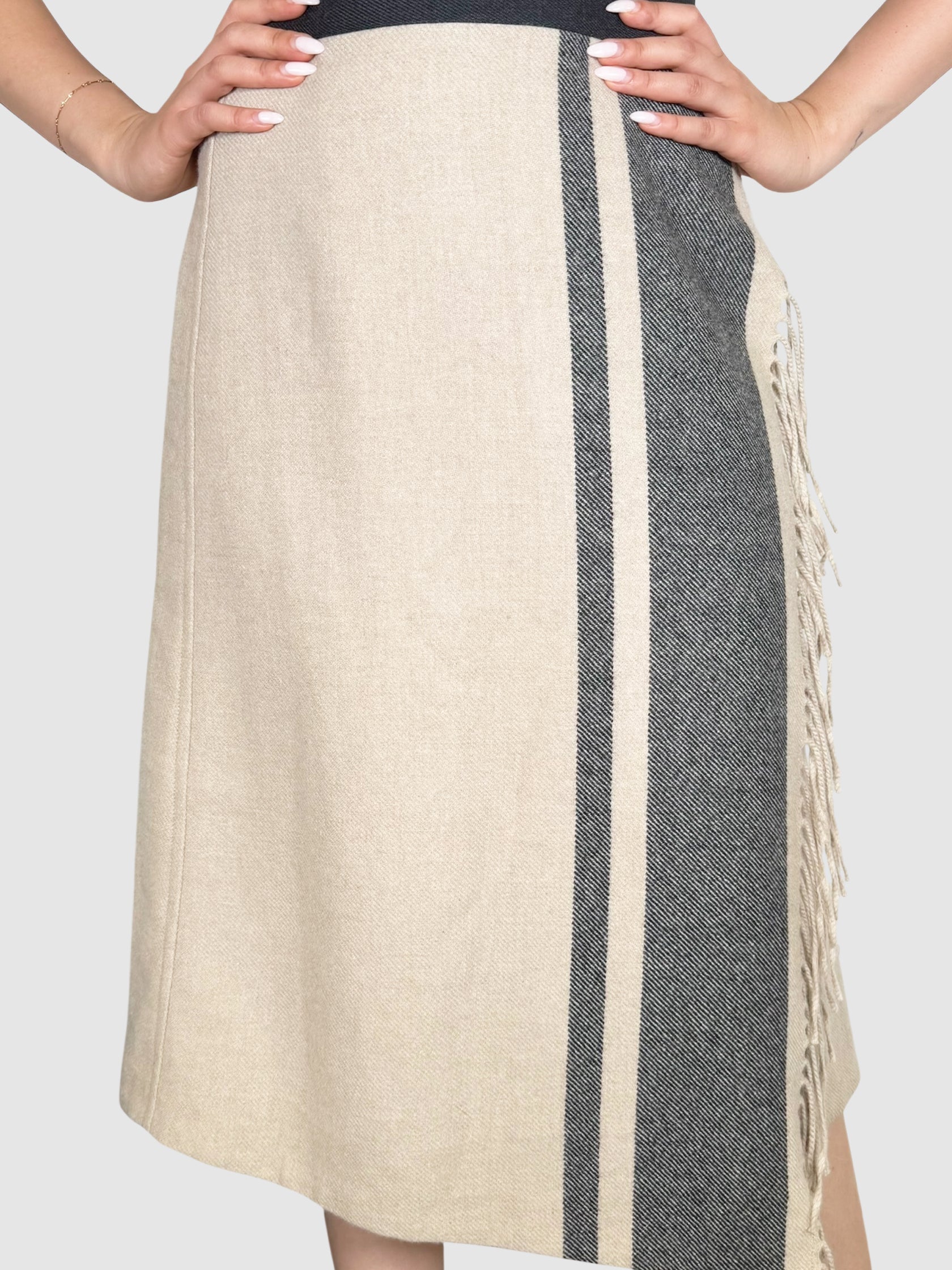 Asymmetrical Wool Skirt