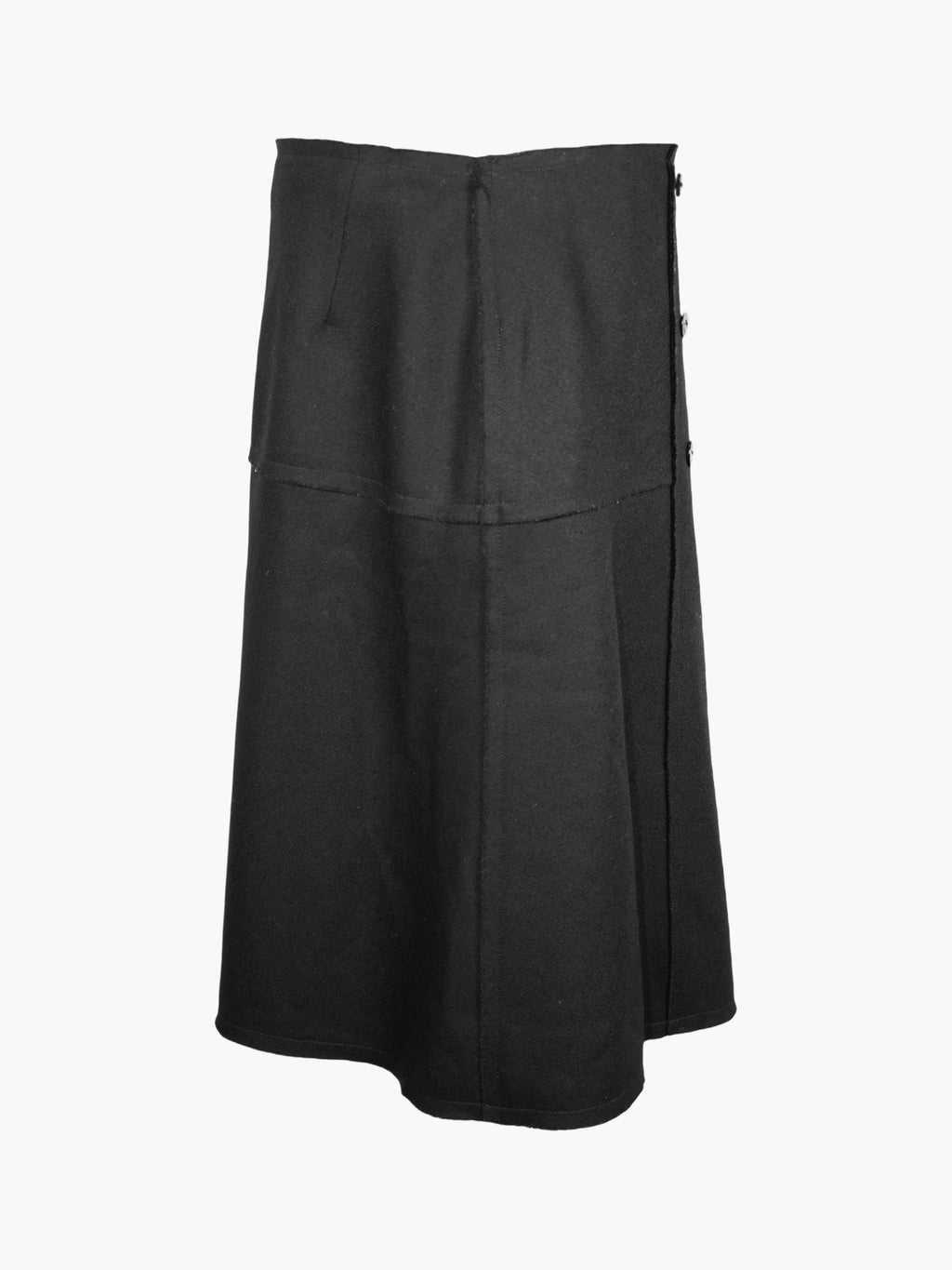 Double-Breasted Wool Skirt