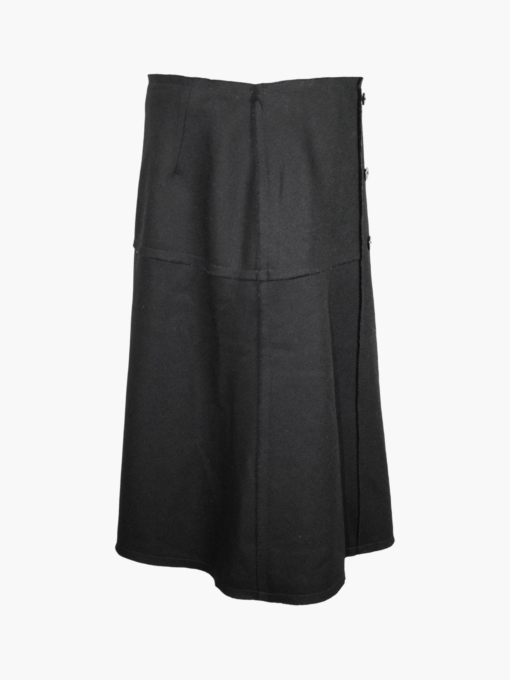Double-Breasted Wool Skirt
