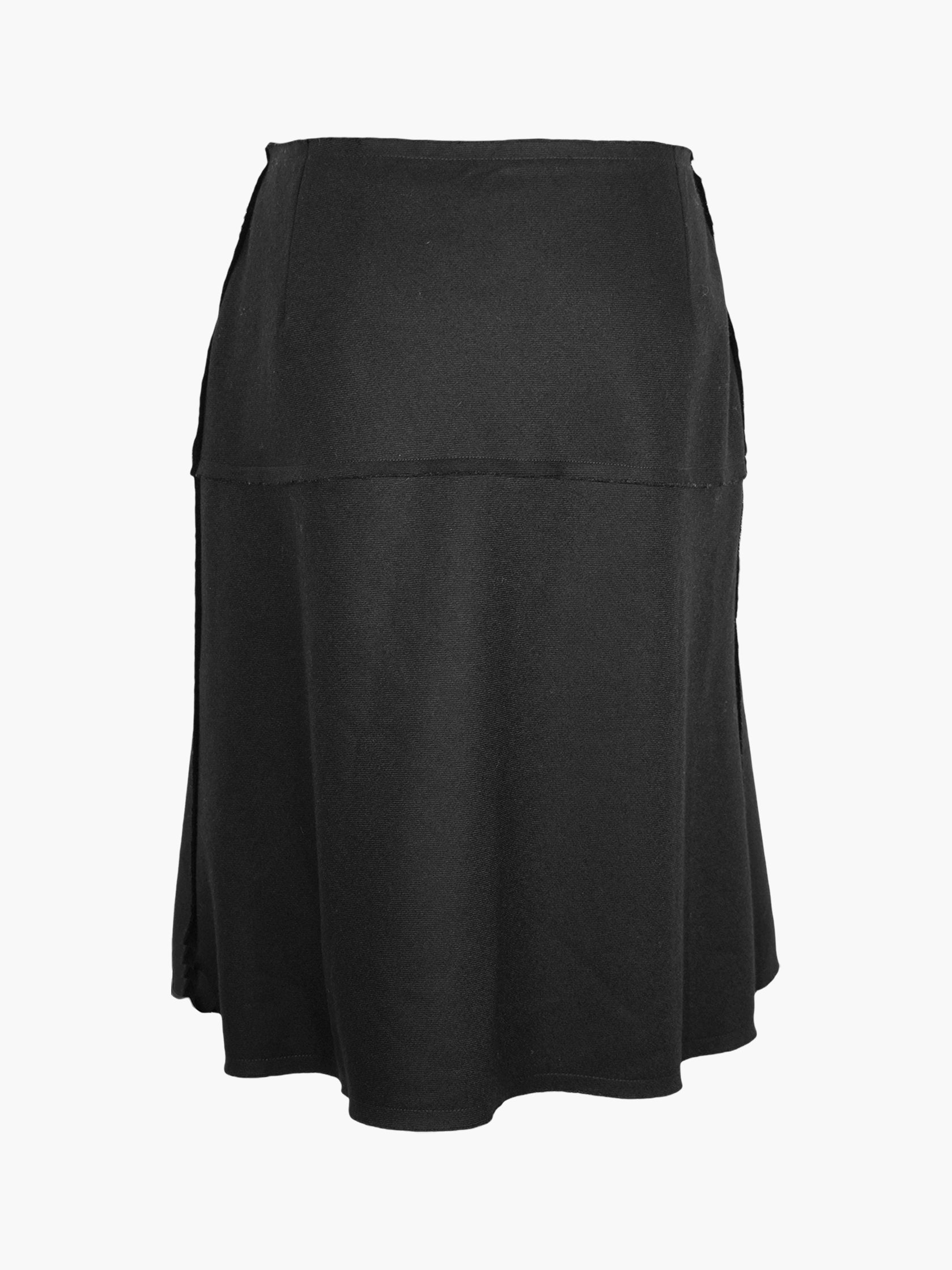Double-Breasted Wool Skirt