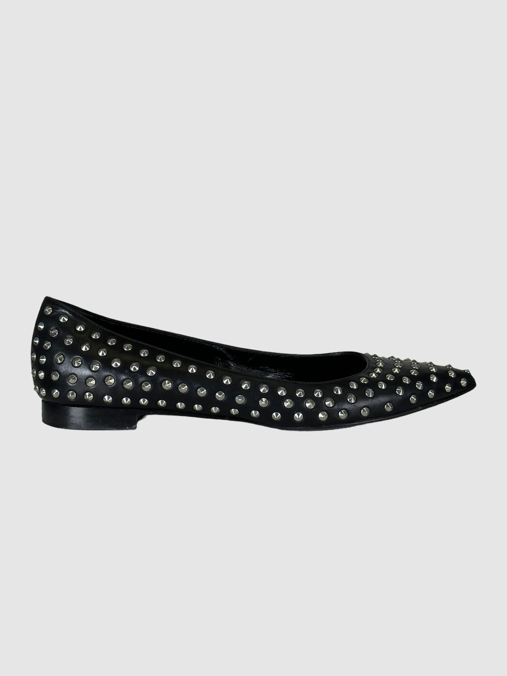 Studded Pointed Toe Flats - Size 39