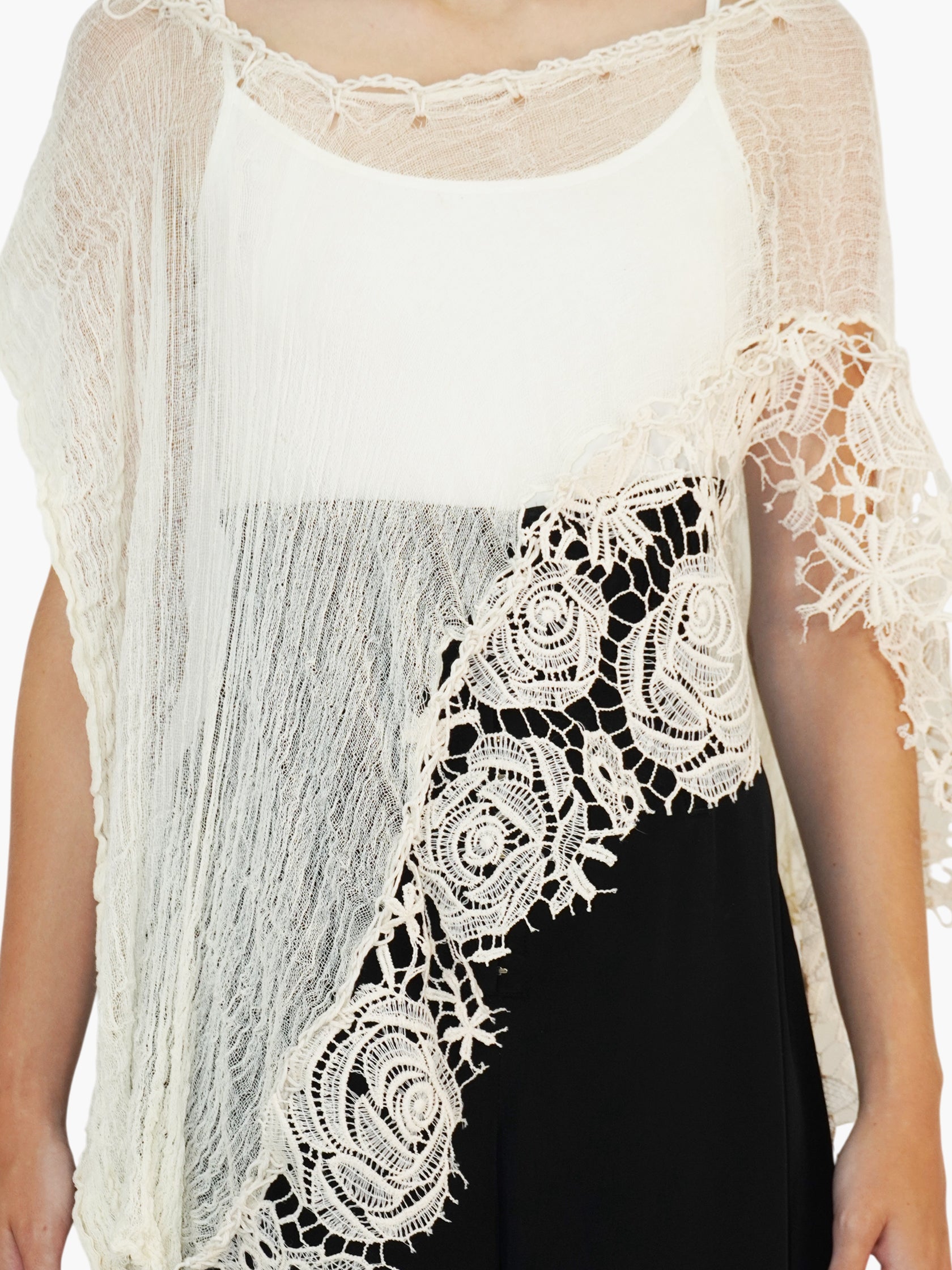 Lace Trim Shawl