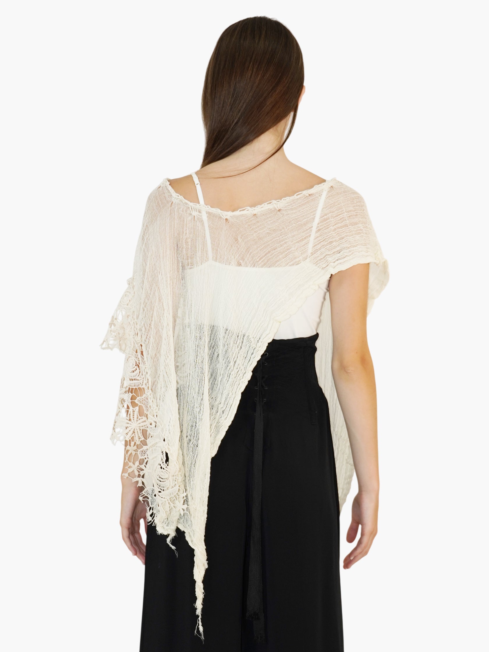 Lace Trim Shawl
