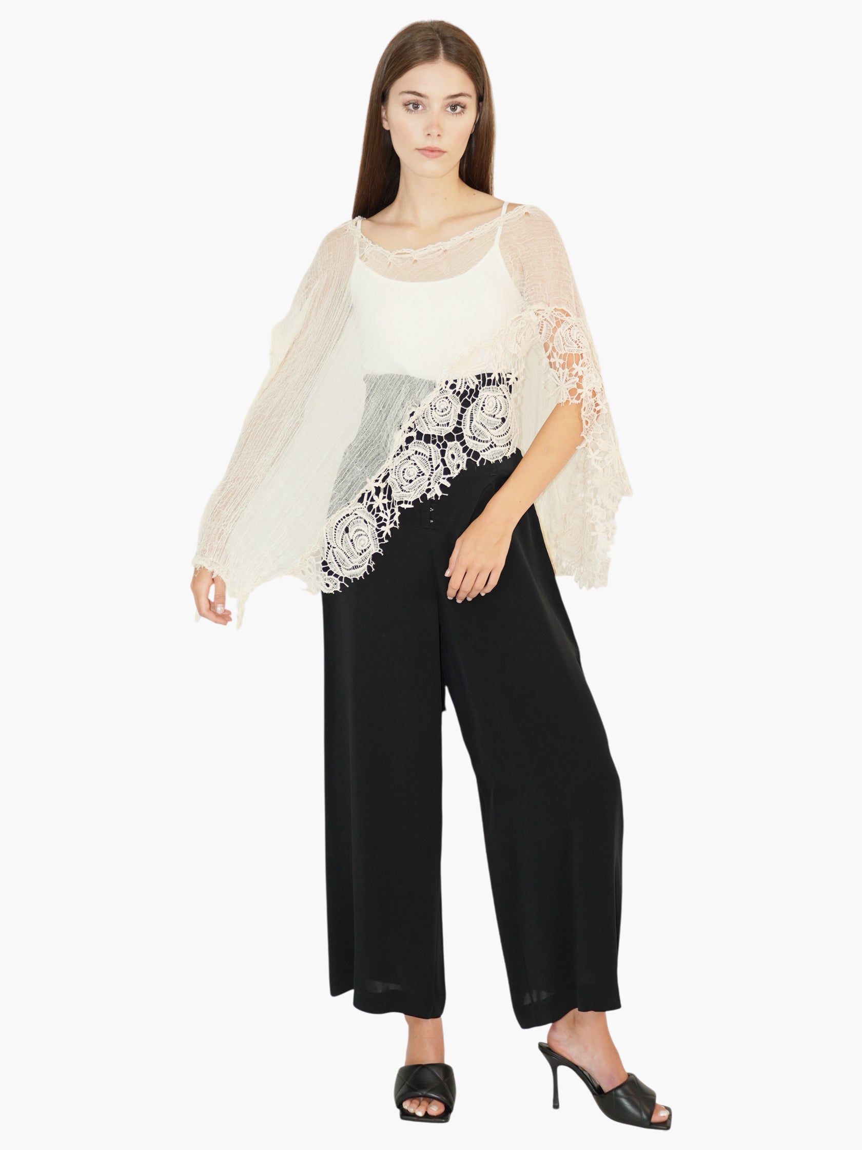 Lace Trim Shawl