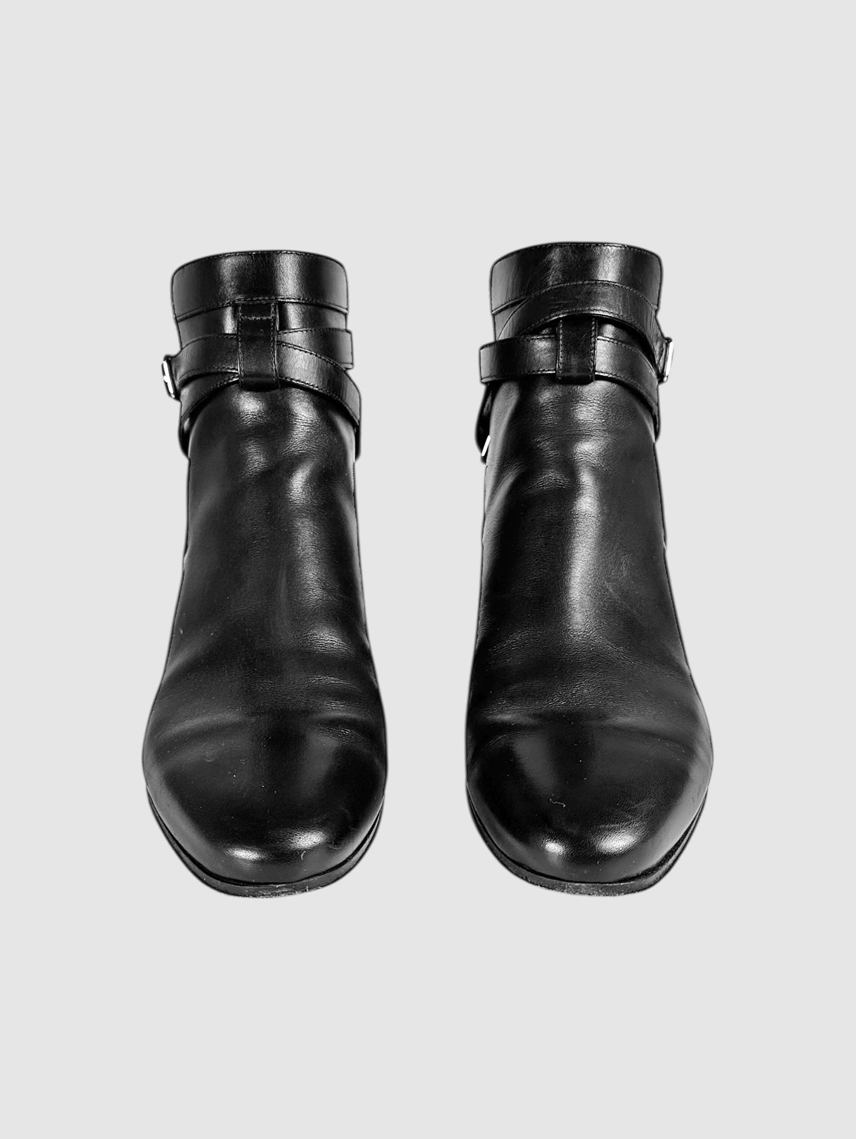 Buckle Strap Heeled Ankle Boots