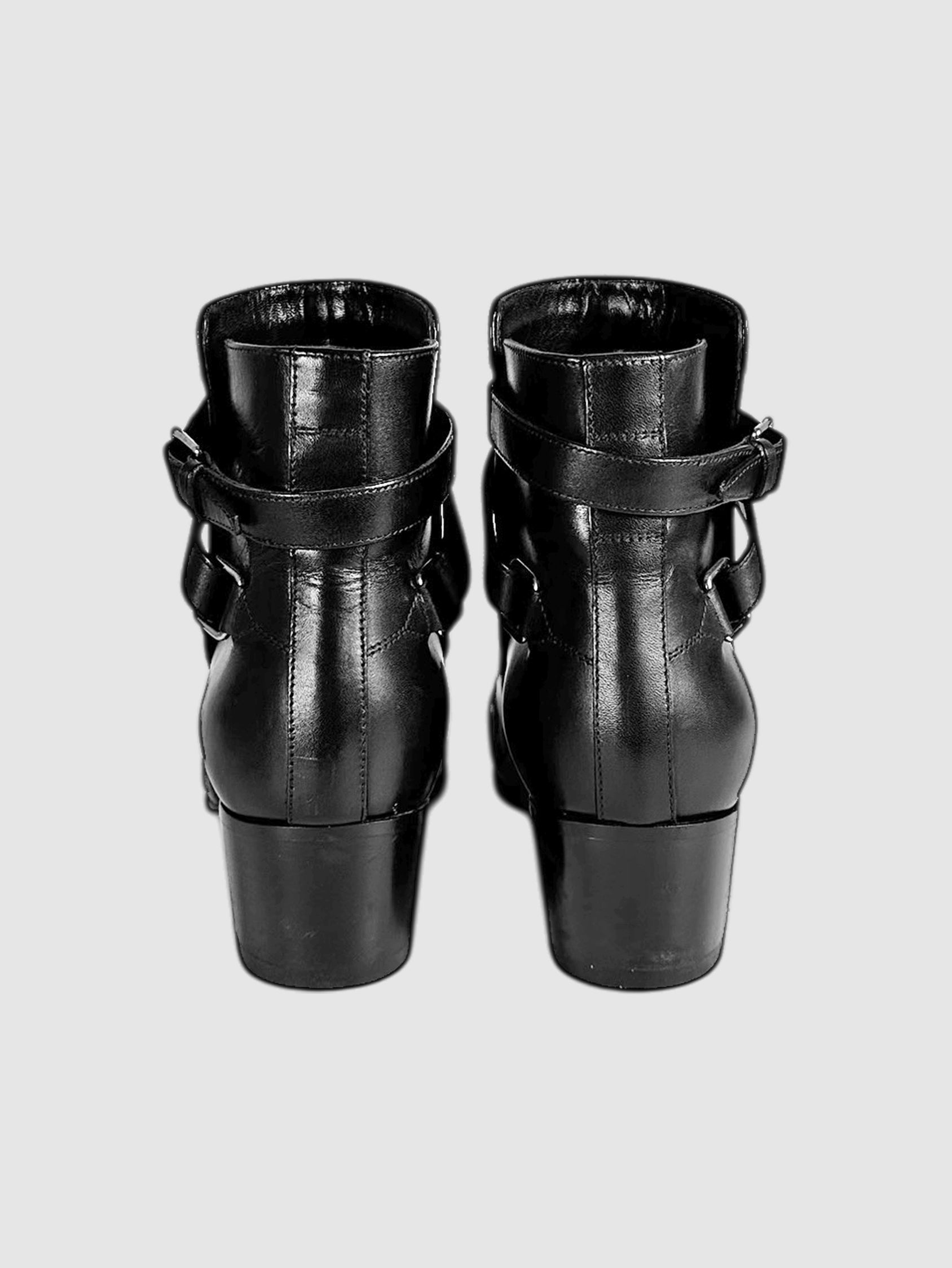 Buckle Strap Heeled Ankle Boots