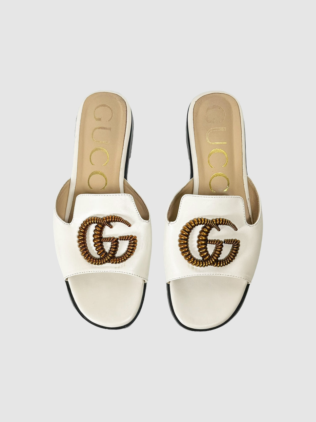 Gucci GG Slip Sandals - Size 38