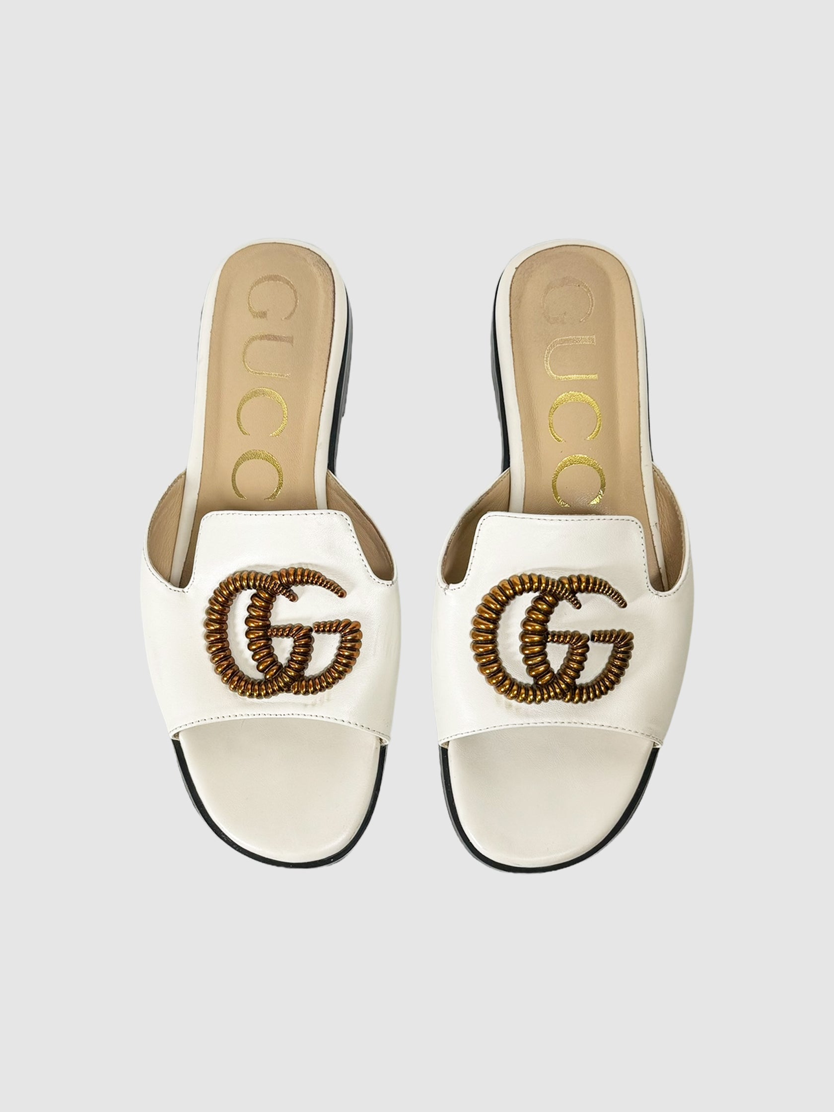 Gucci GG Slip Sandals - Size 38