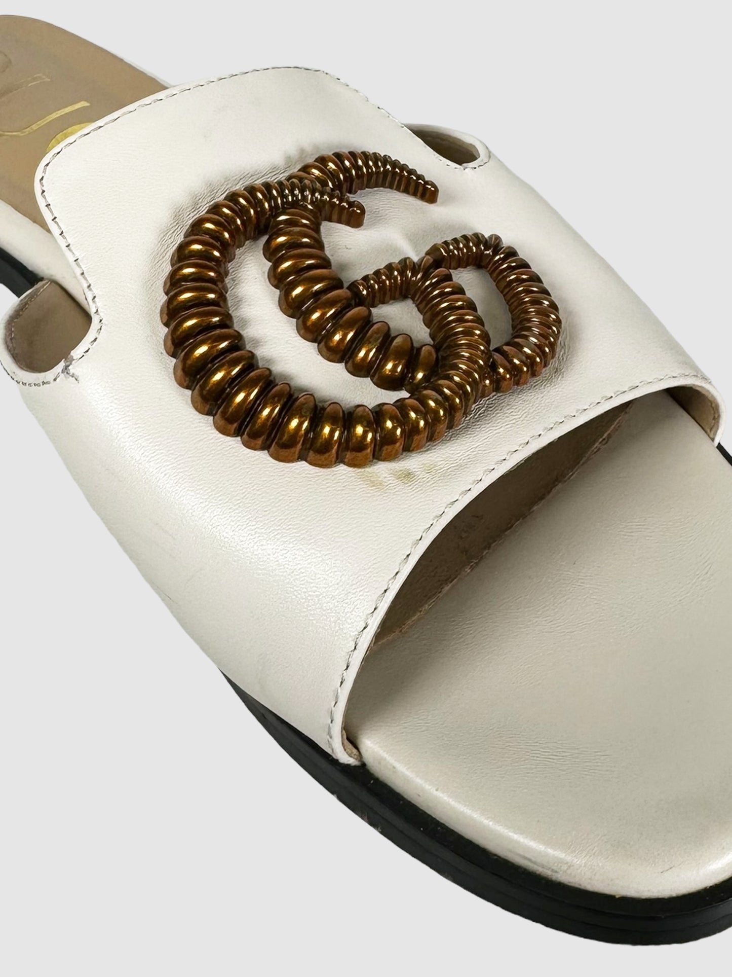 Gucci GG Slip Sandals - Size 38