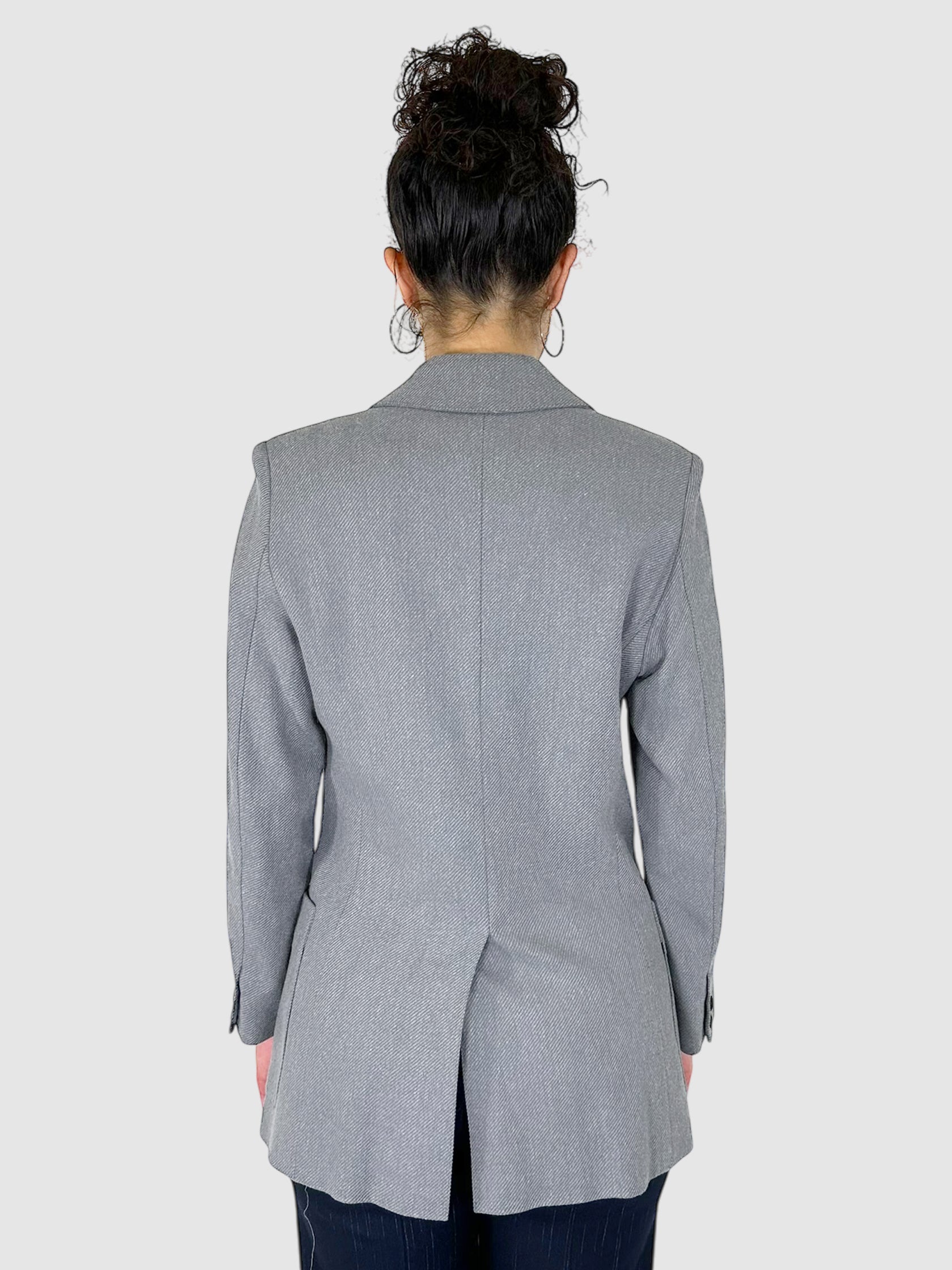 Wool Twill Single Button Blazer