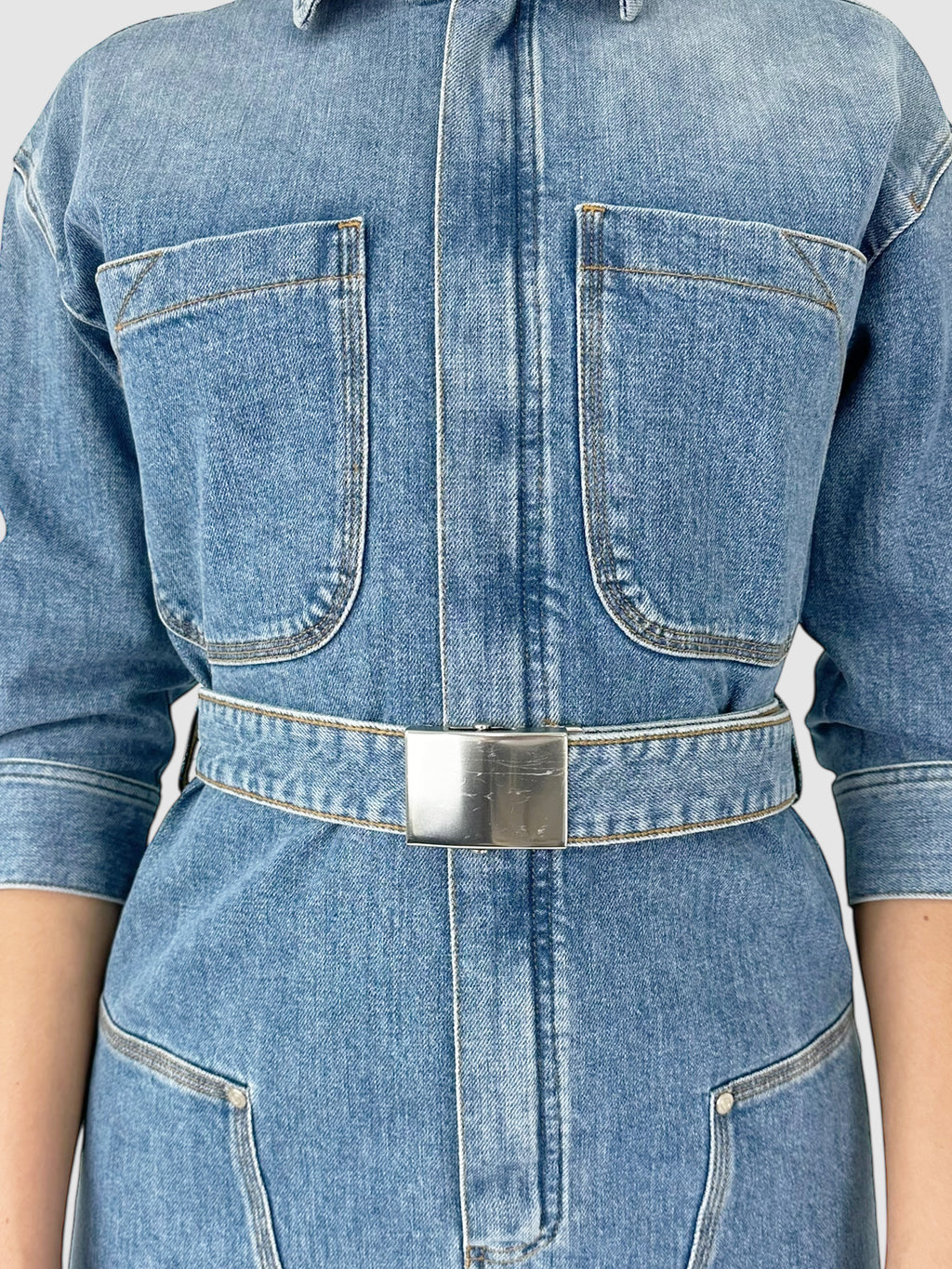 Denim Belted Dress