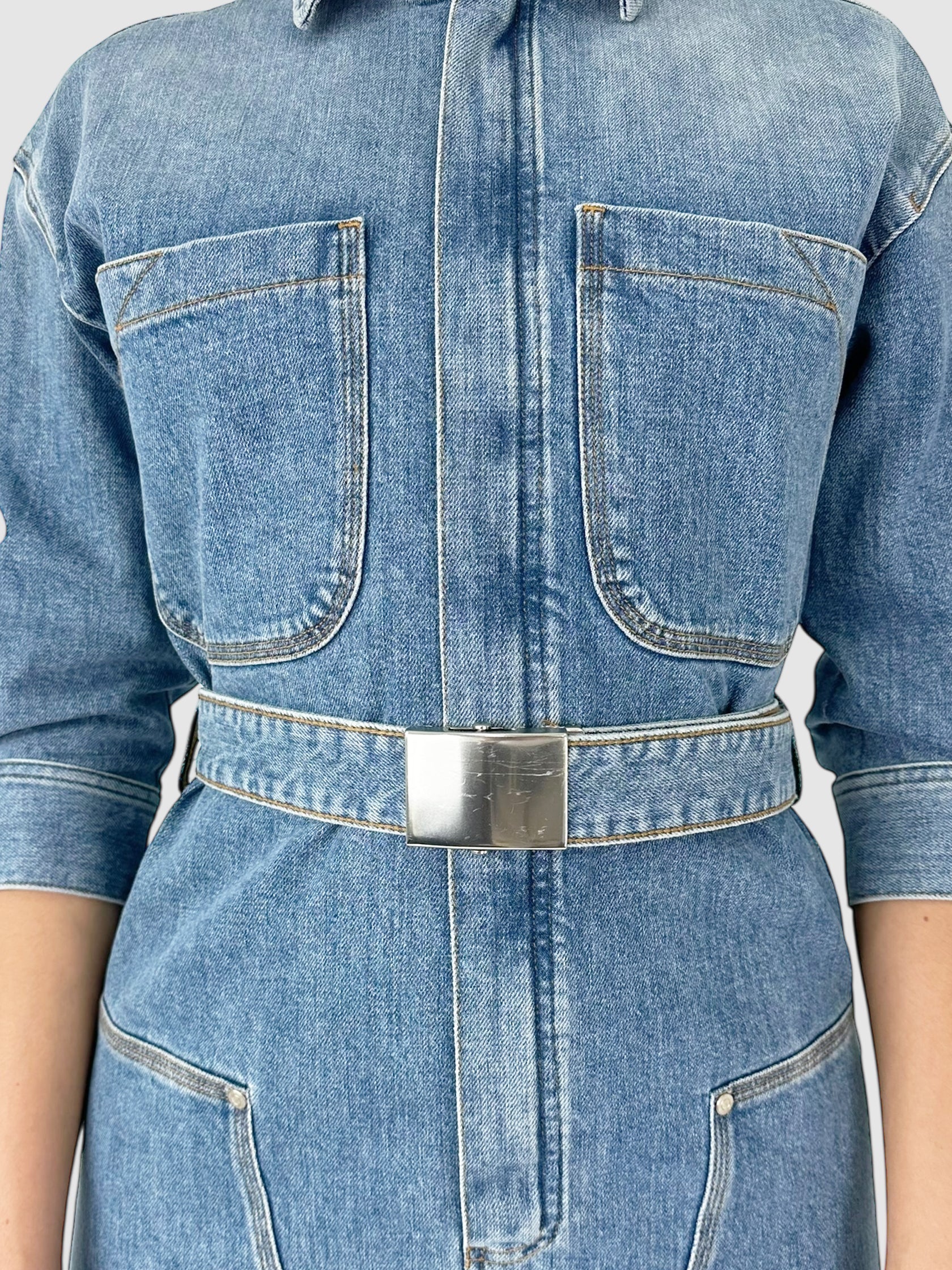 Denim Belted Dress