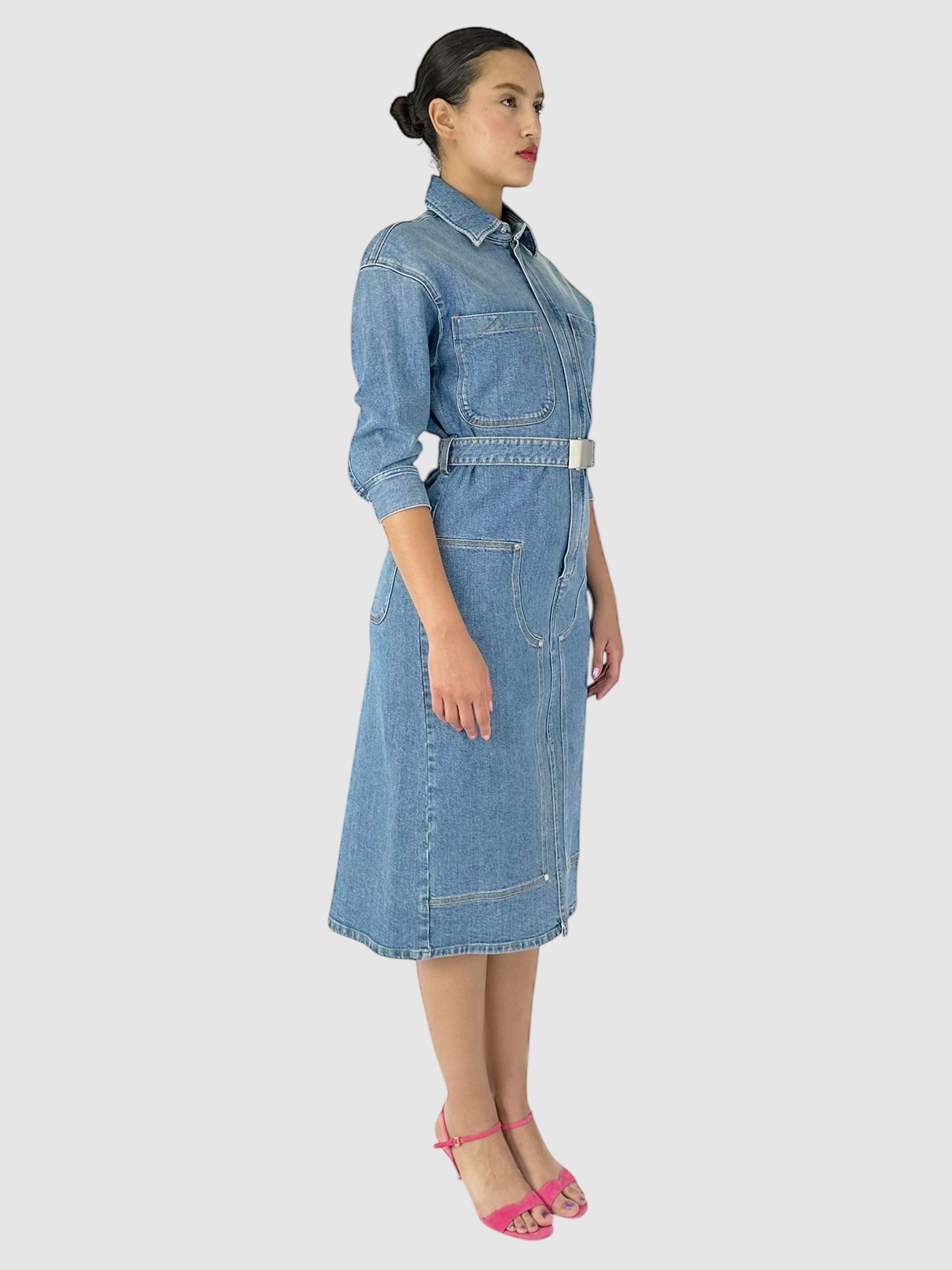 Denim Belted Dress