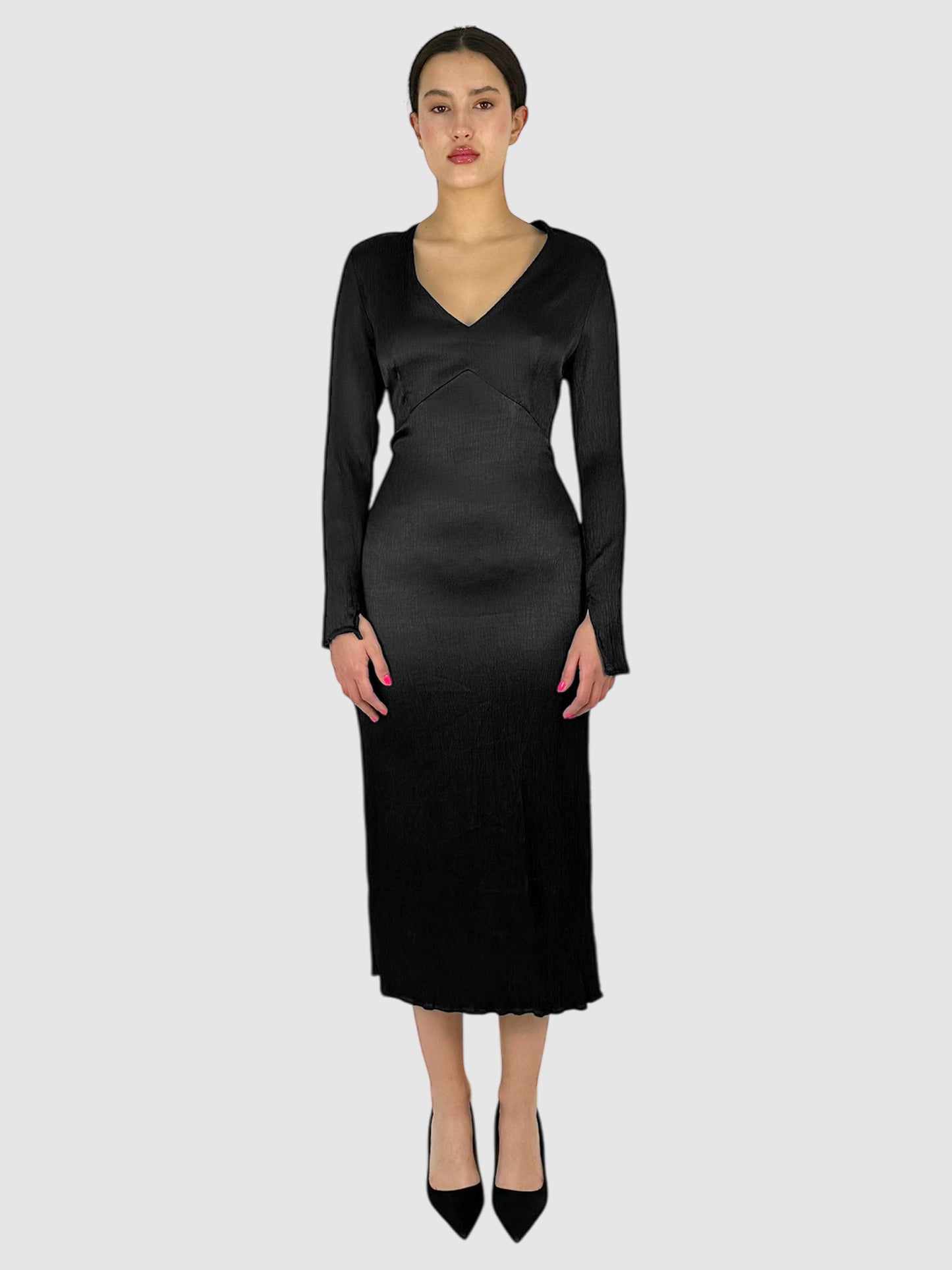 Crinkled Midi Dress