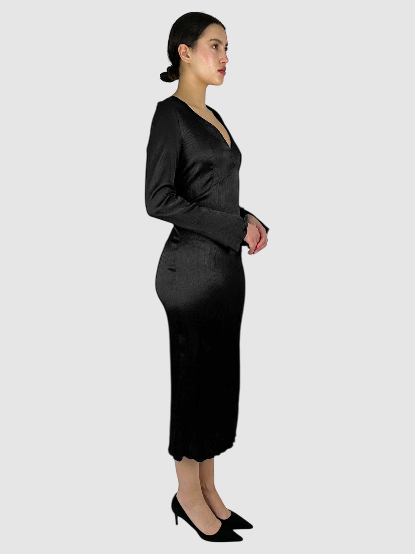 Crinkled Midi Dress