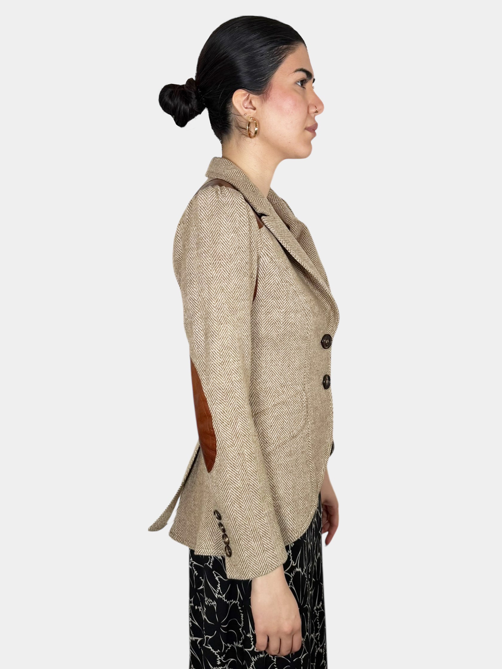 Wool Single-Breasted Blazer - Size 4