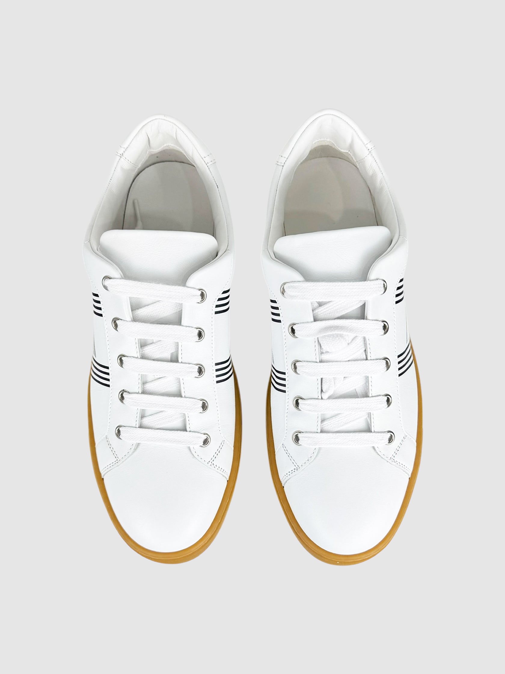 Hermès White Leather Advantage Sneakers, Size 41 Luxury Designer Resale Consignment Toronto Secondhand Pre-Loved