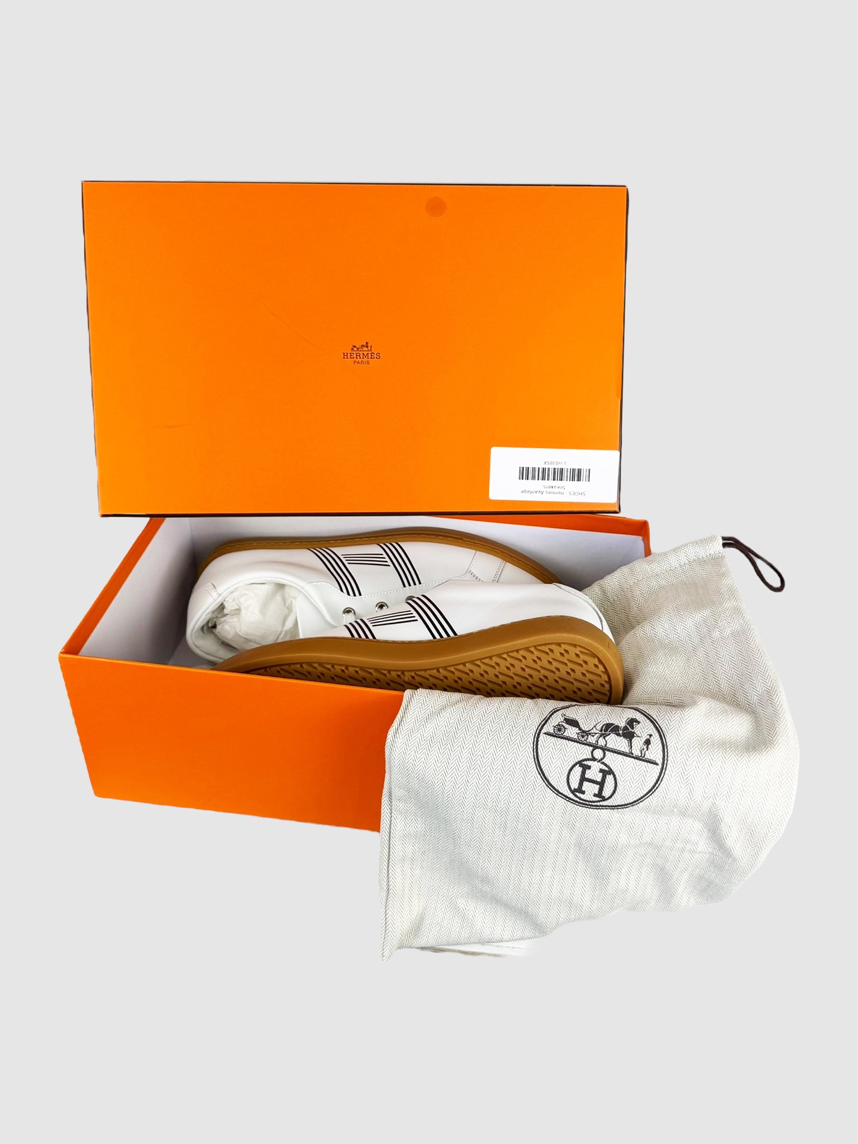 Hermès White Leather Advantage Sneakers, Size 41 Luxury Designer Resale Consignment Toronto Secondhand Pre-Loved