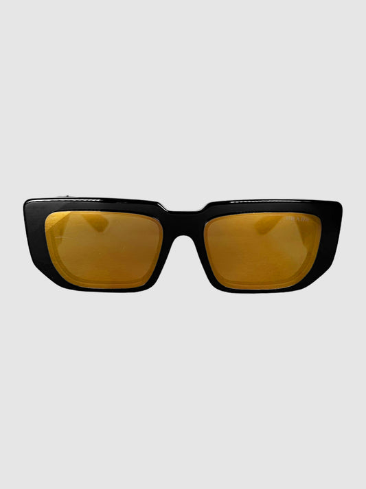 Rectangle Reflective Sunglasses