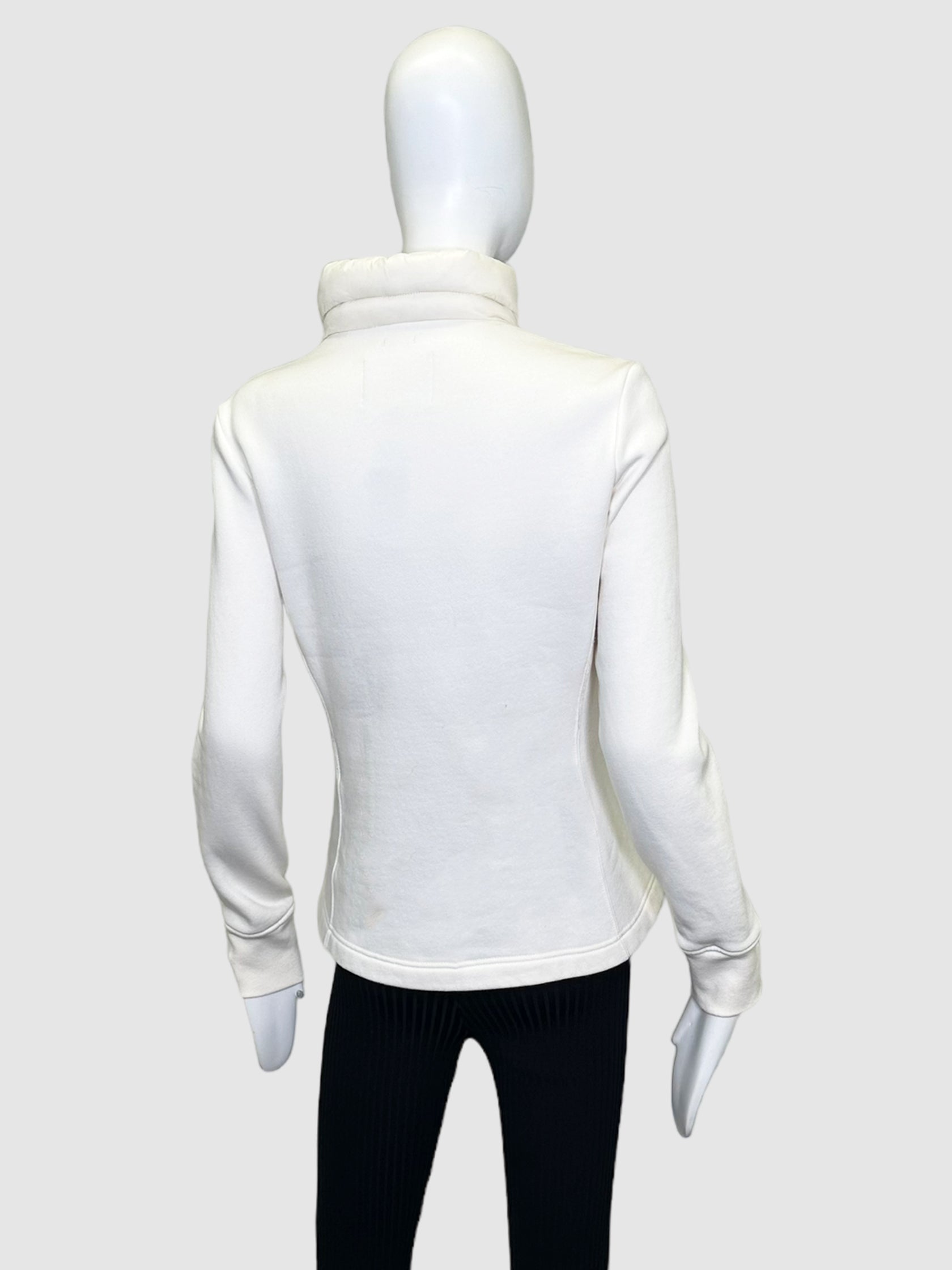 Quilted Accent Zip Up Jacket - Size S