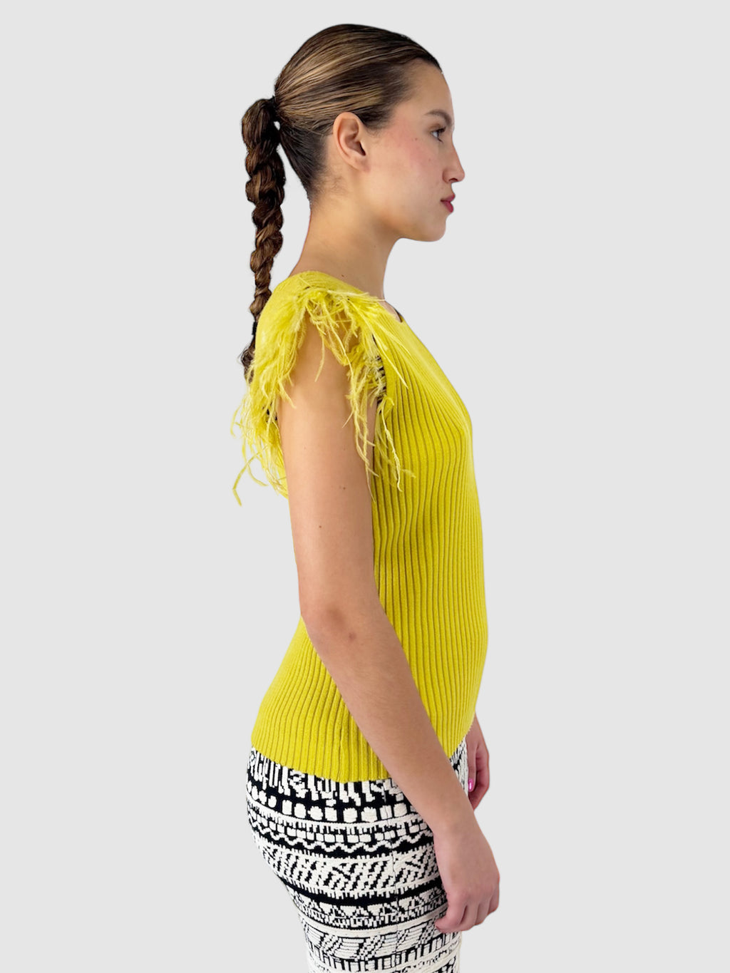 Feathered Ribbed Top