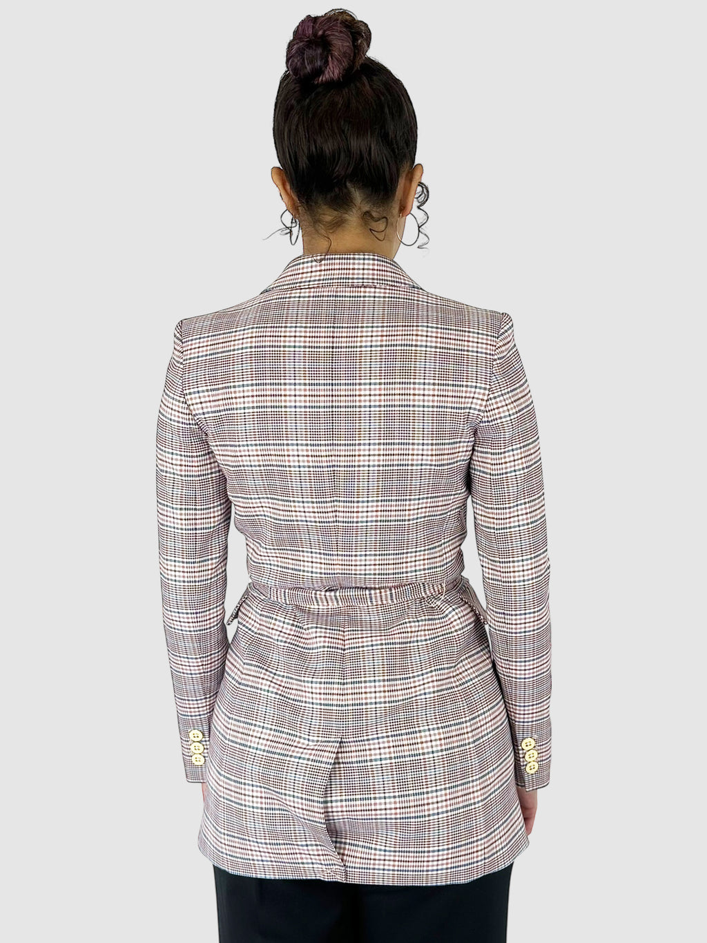 Plaid Belted Blazer