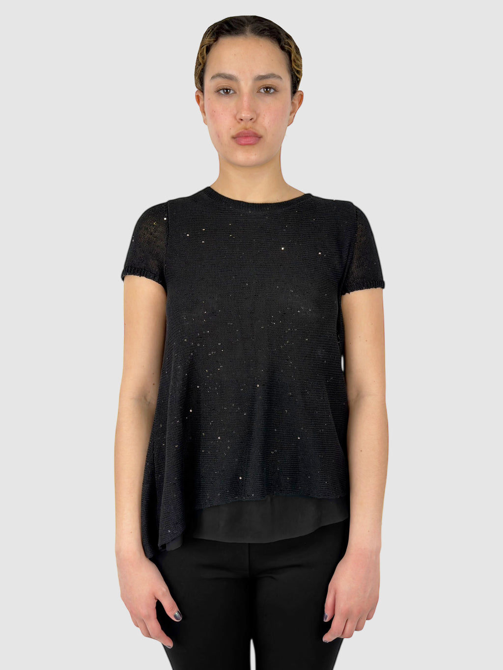 Silk Sequinned Top