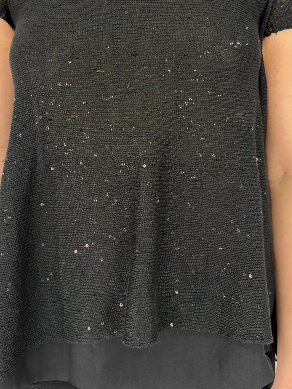 Silk Sequinned Top