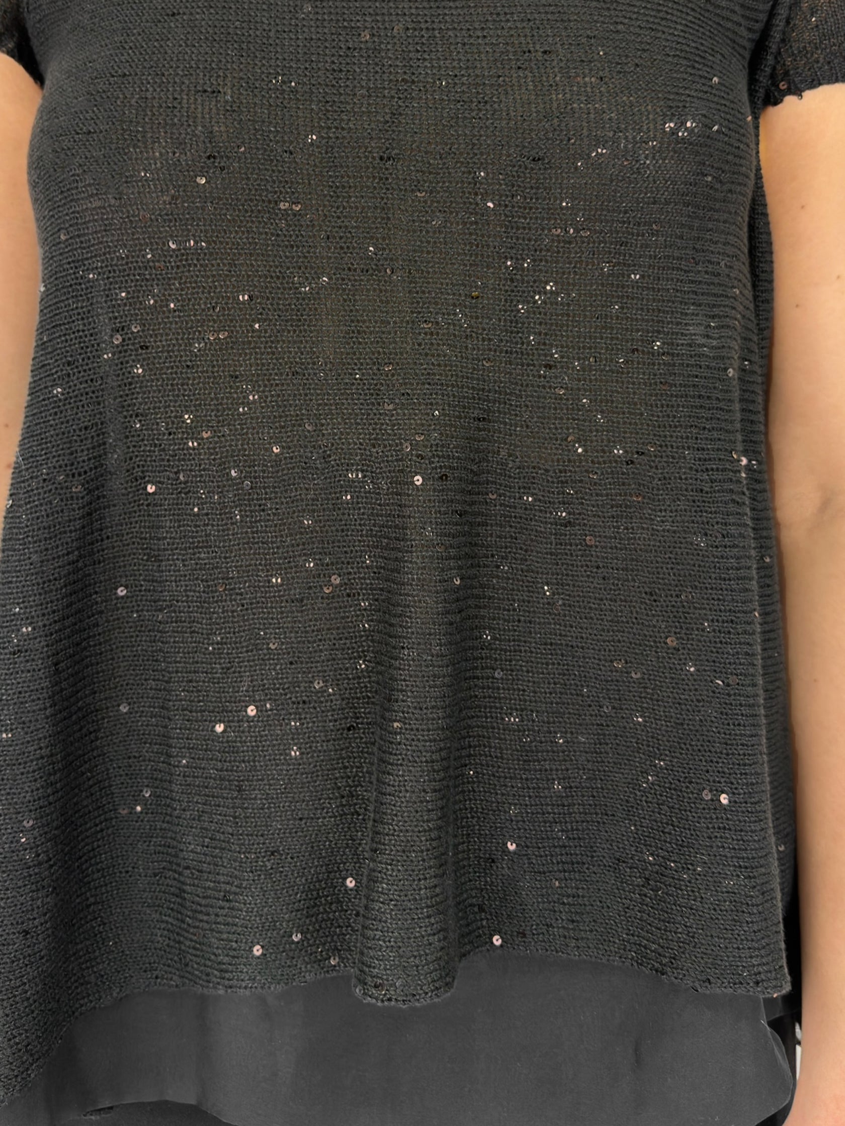 Silk Sequinned Top