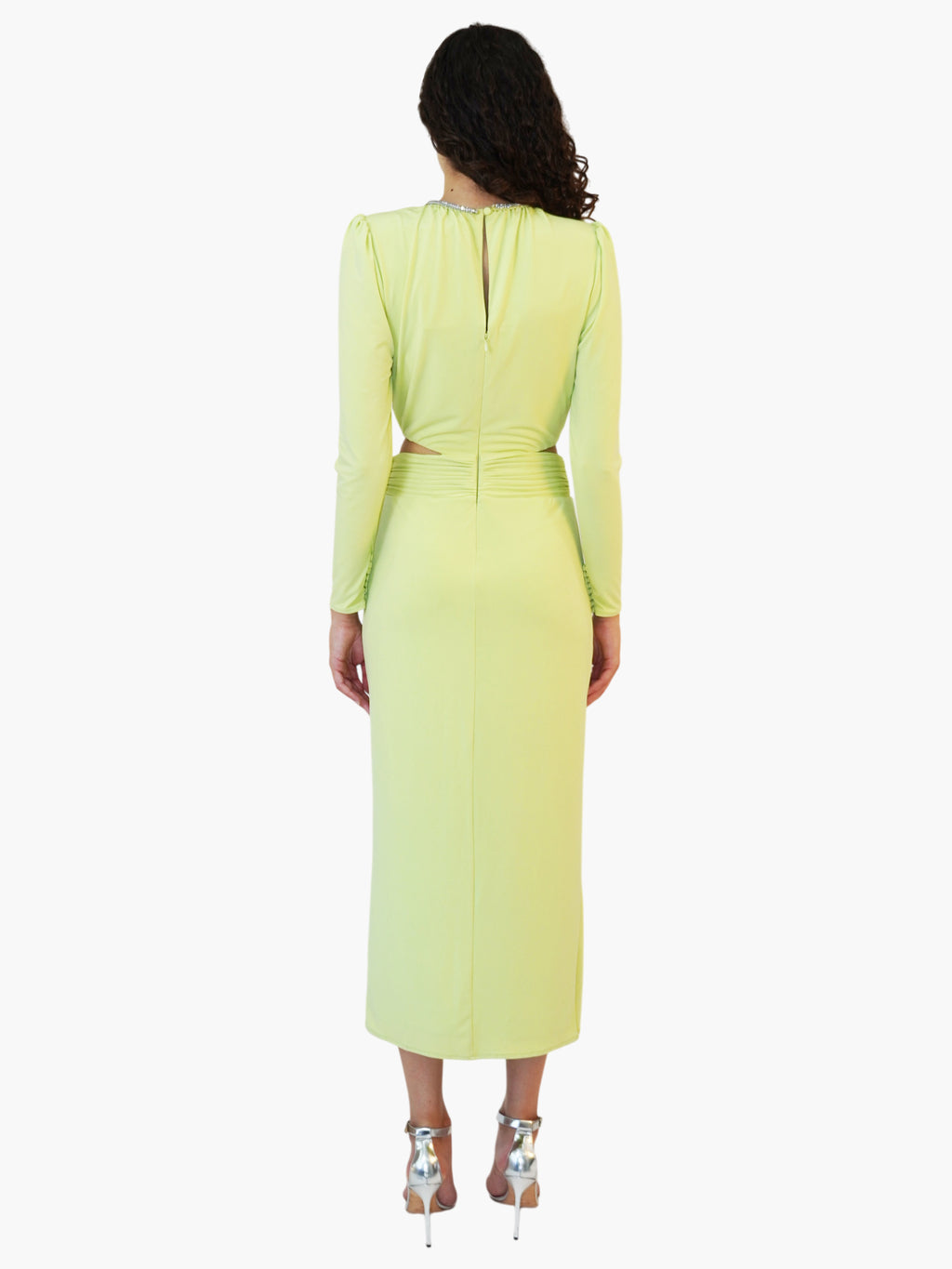 Cut Out Rhinestoned Dress