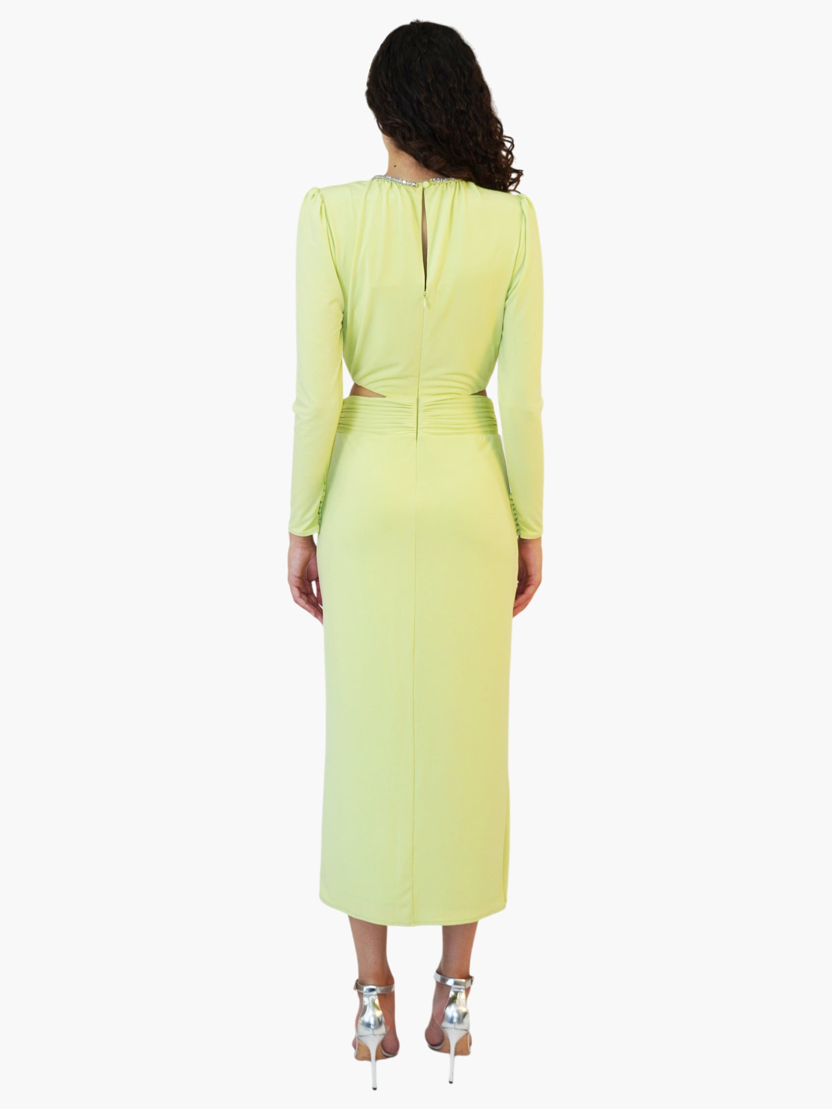 Cut Out Rhinestoned Dress