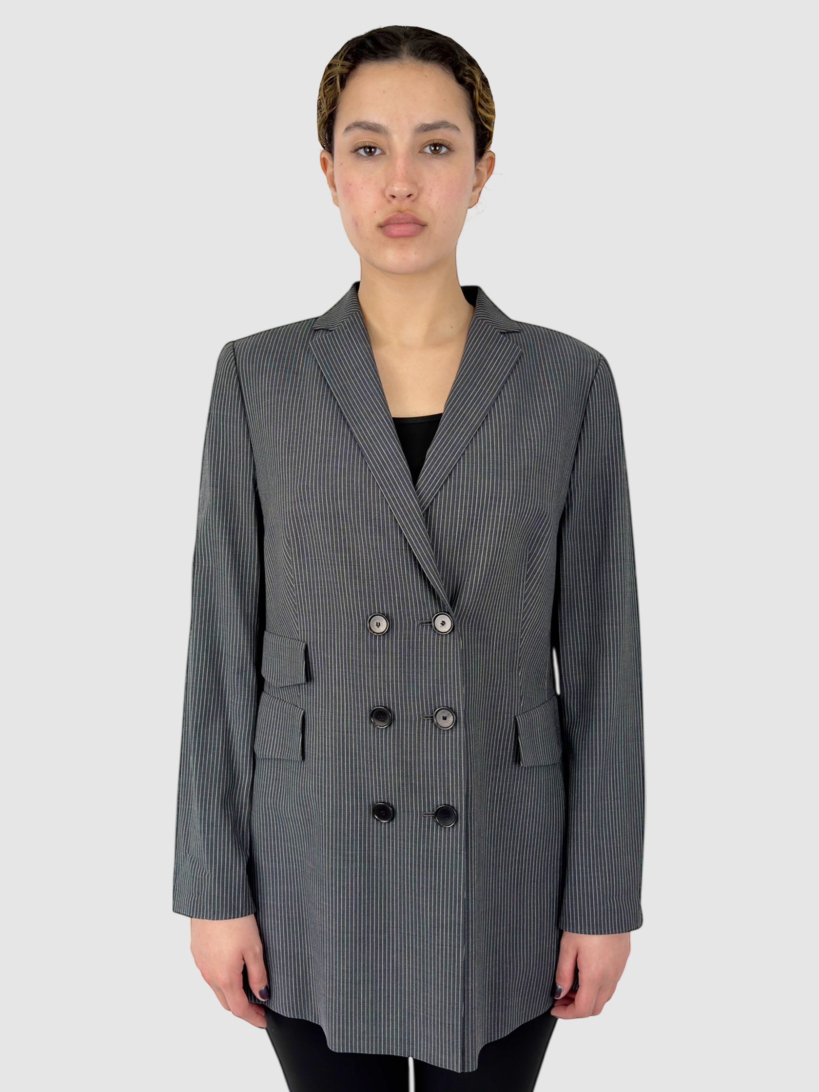 Wool Pinstripe Blazer