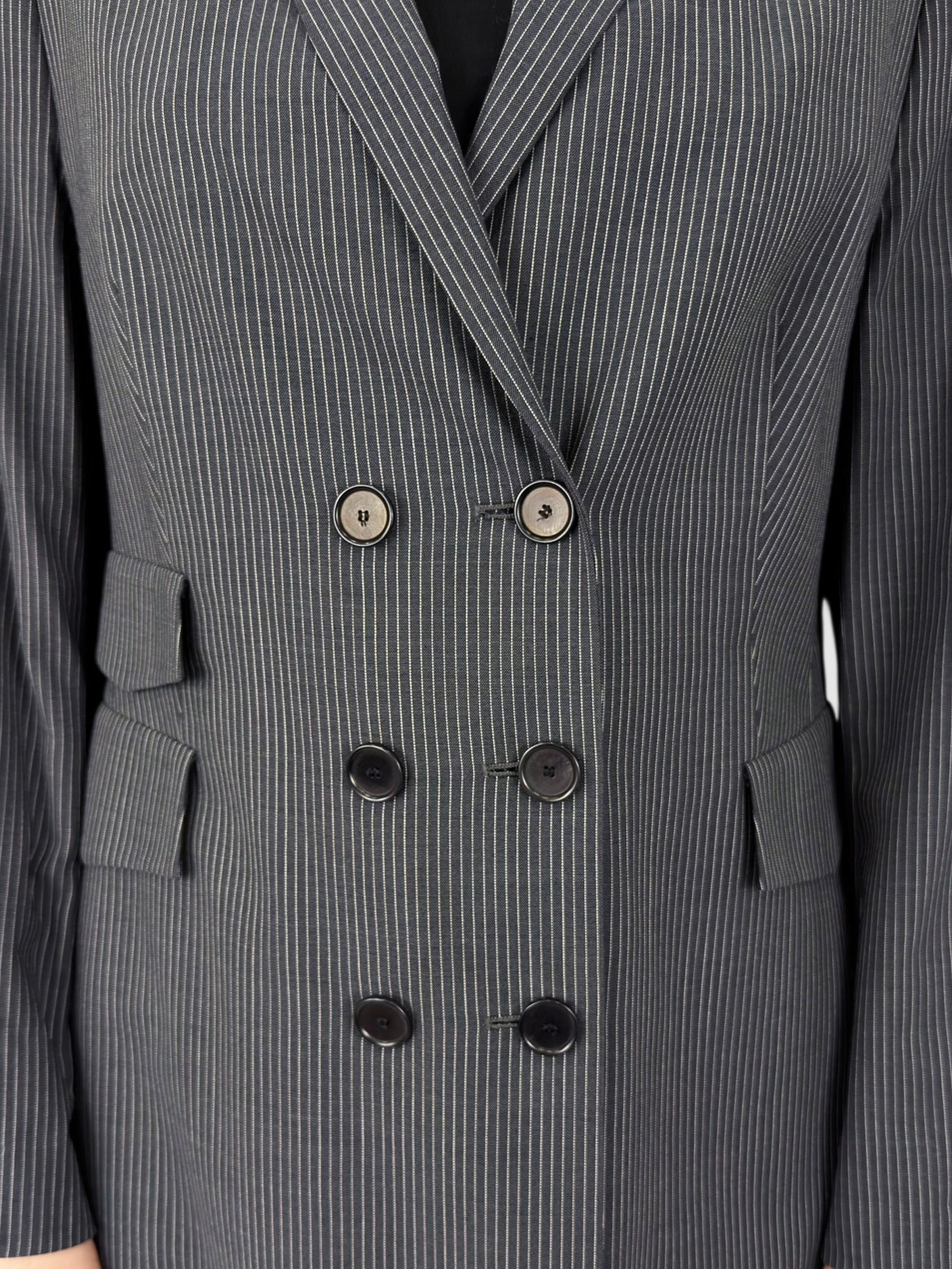 Wool Pinstripe Blazer