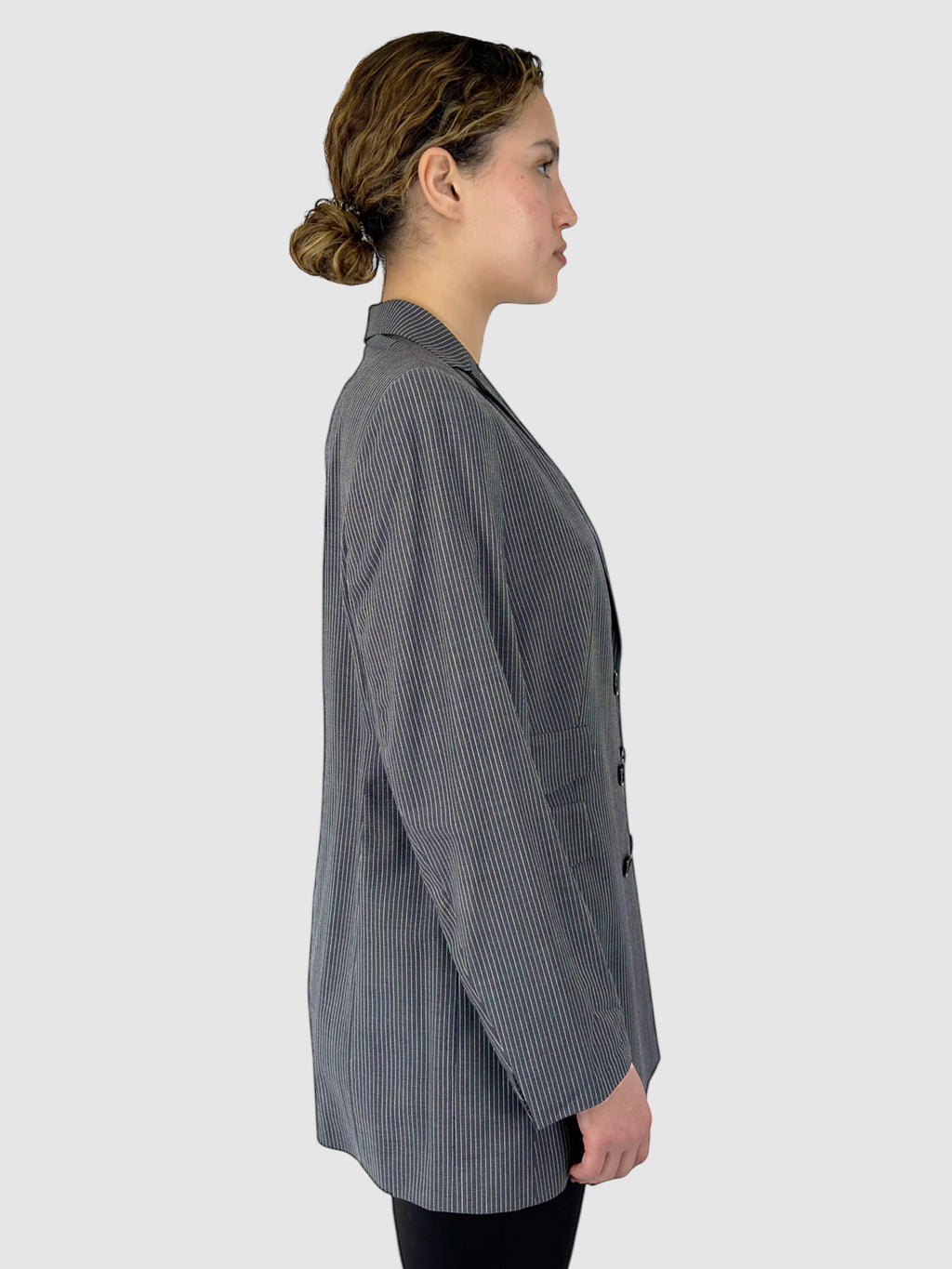 Wool Pinstripe Blazer