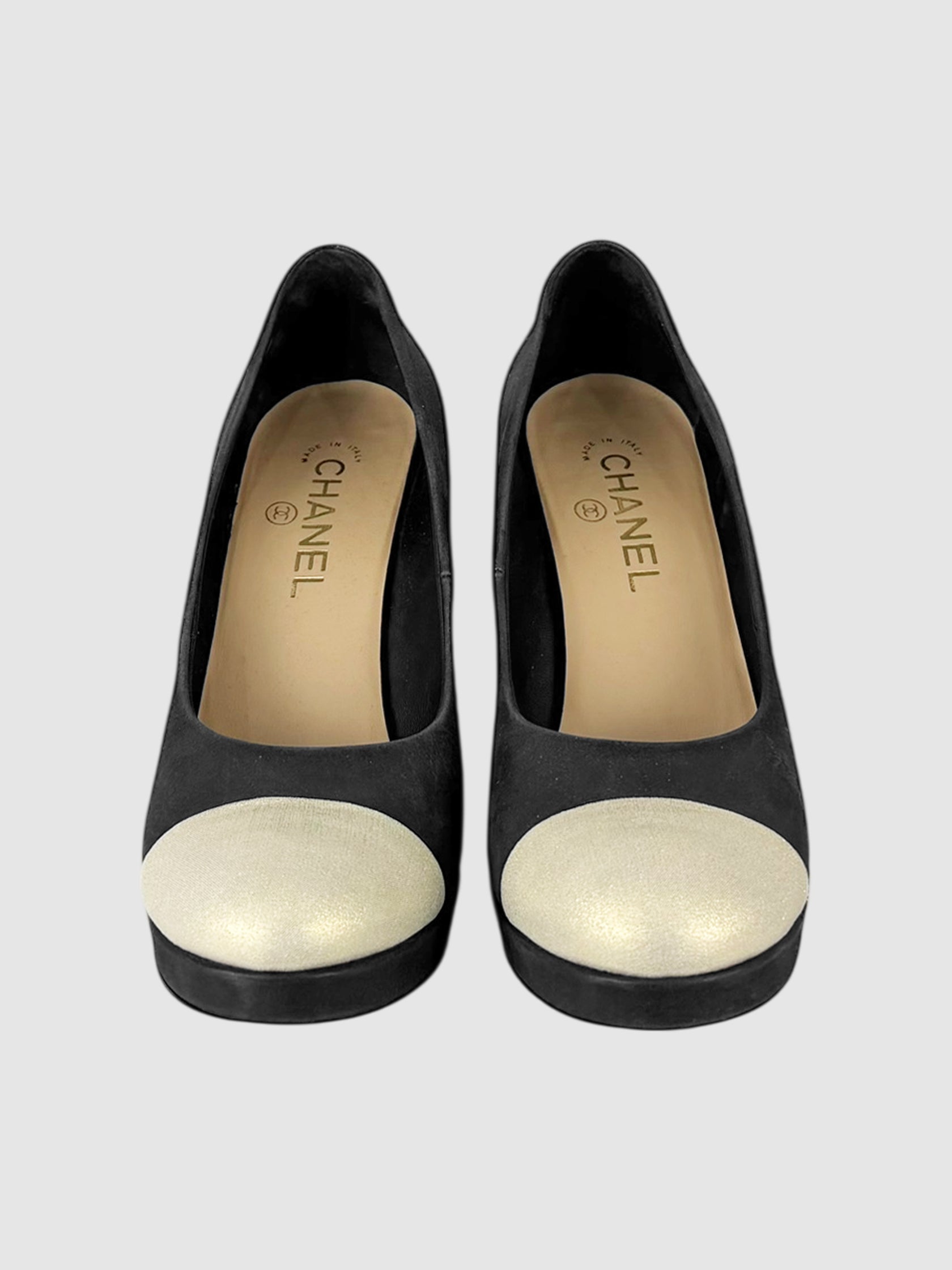 Leather Cap Toe Pumps