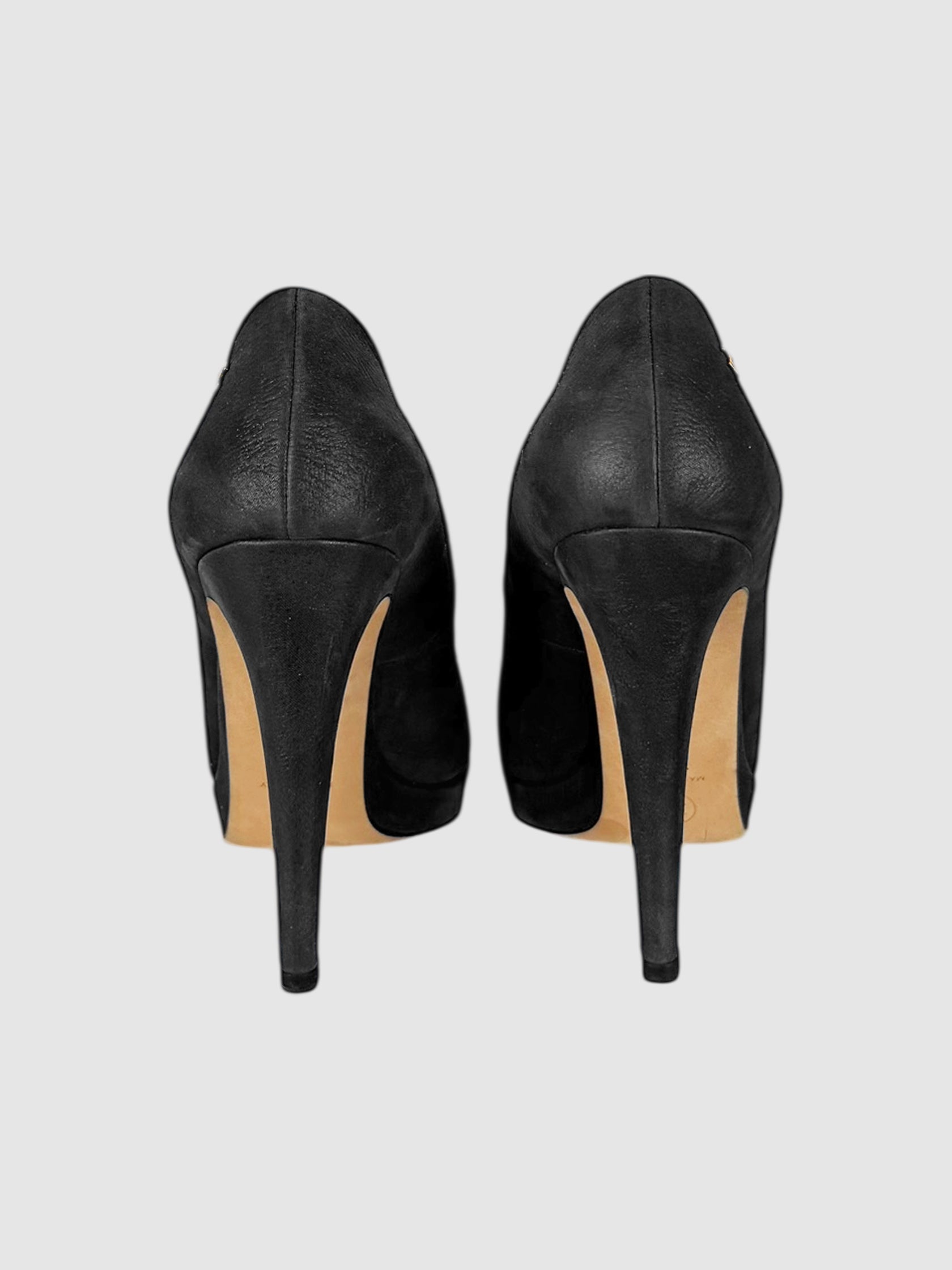 Leather Cap Toe Pumps